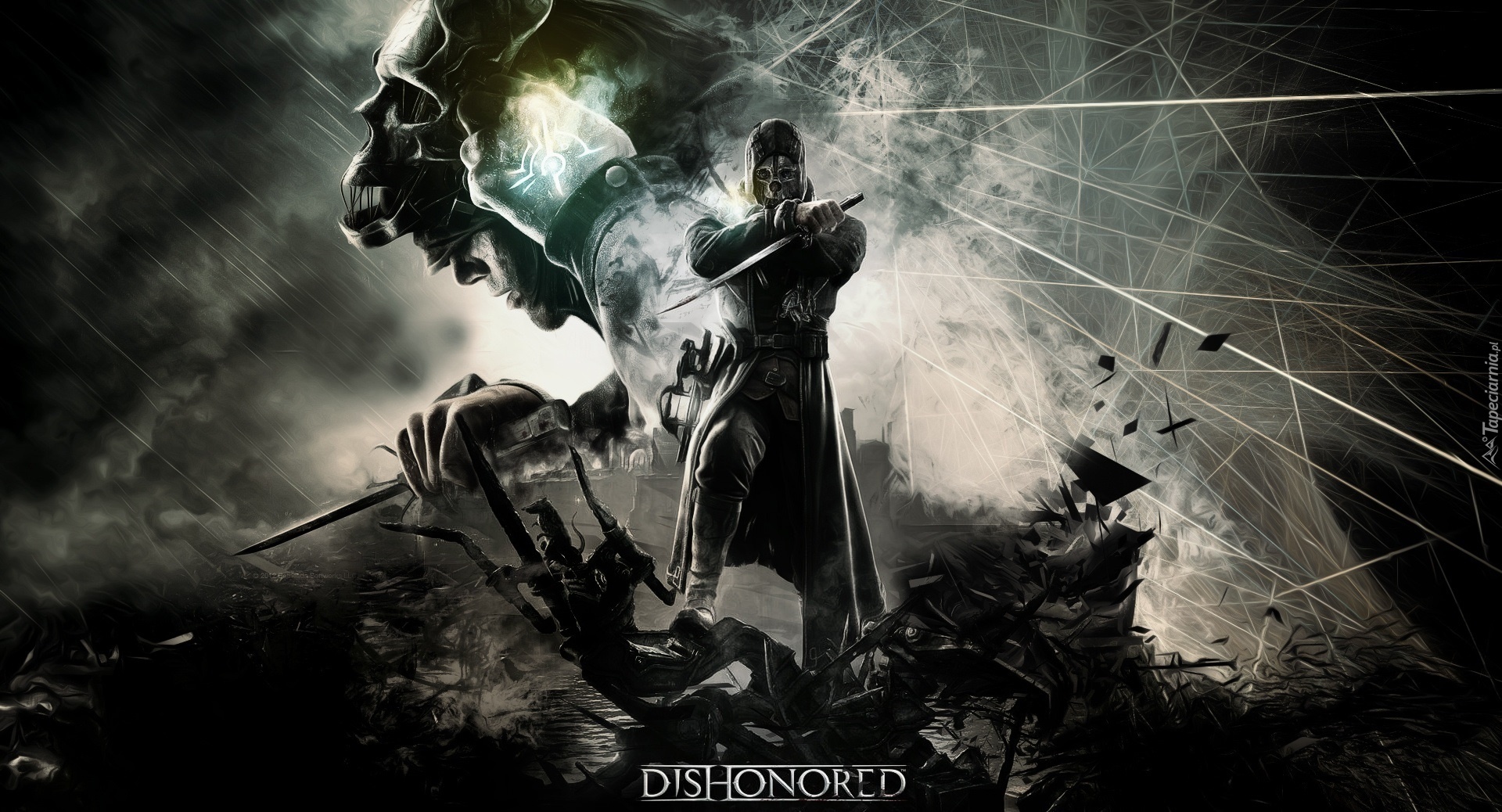 Dishonored, Mężczyzna, Sztylet, Płaszcz