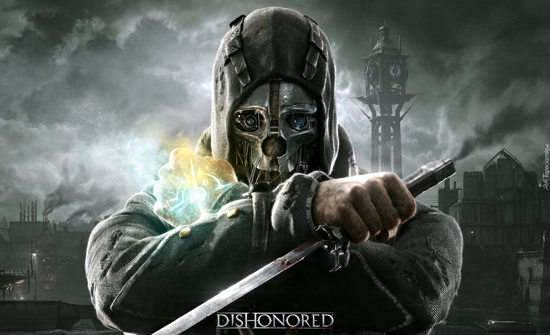 Dishonored, Mężczyzna, Sztylet, Miasto