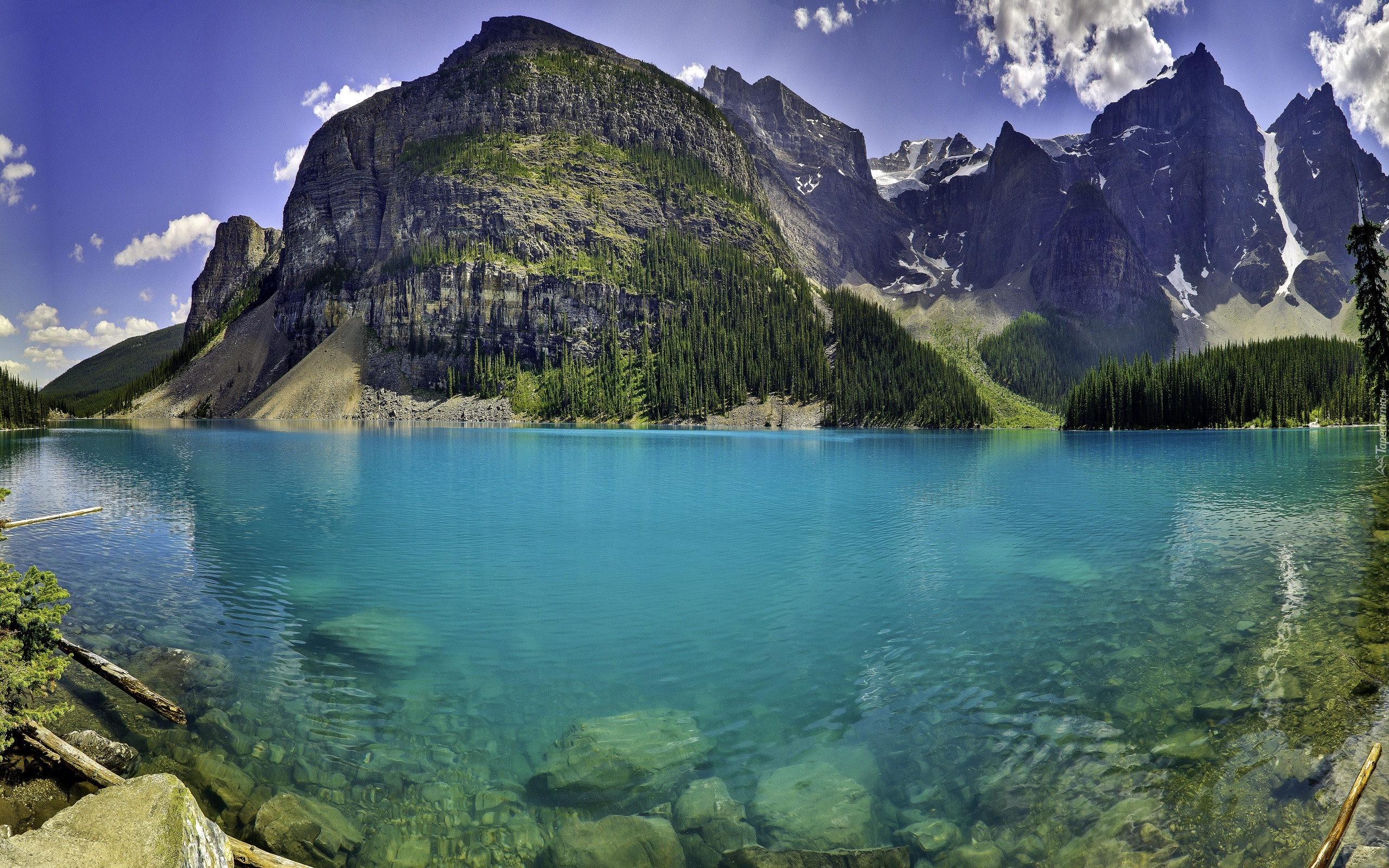 Kanada,  Park Narodowy Banff, Jezioro Moraine, Góry