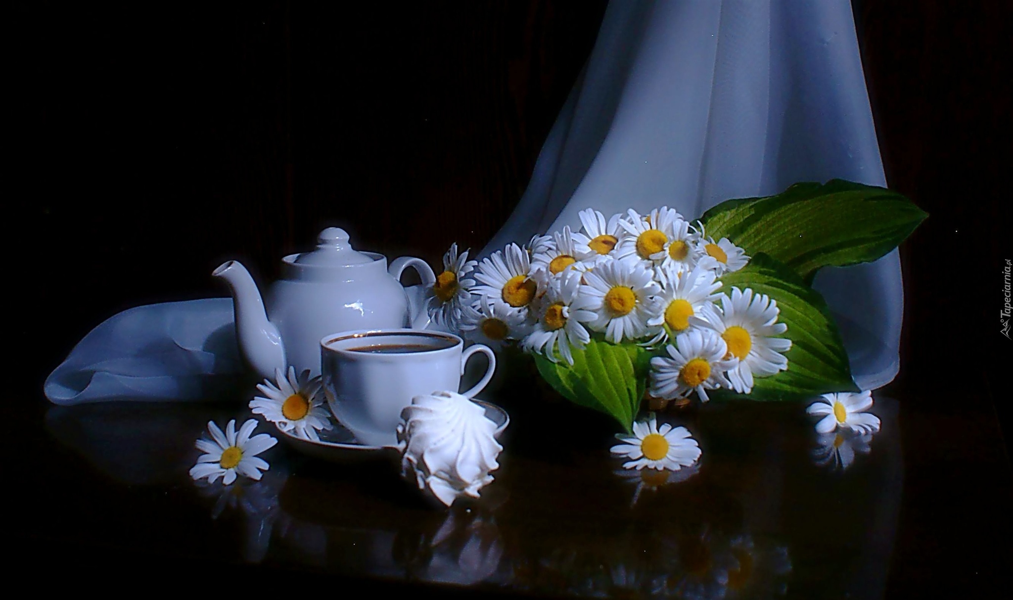 Kwiaty, Margerytki, Herbata
