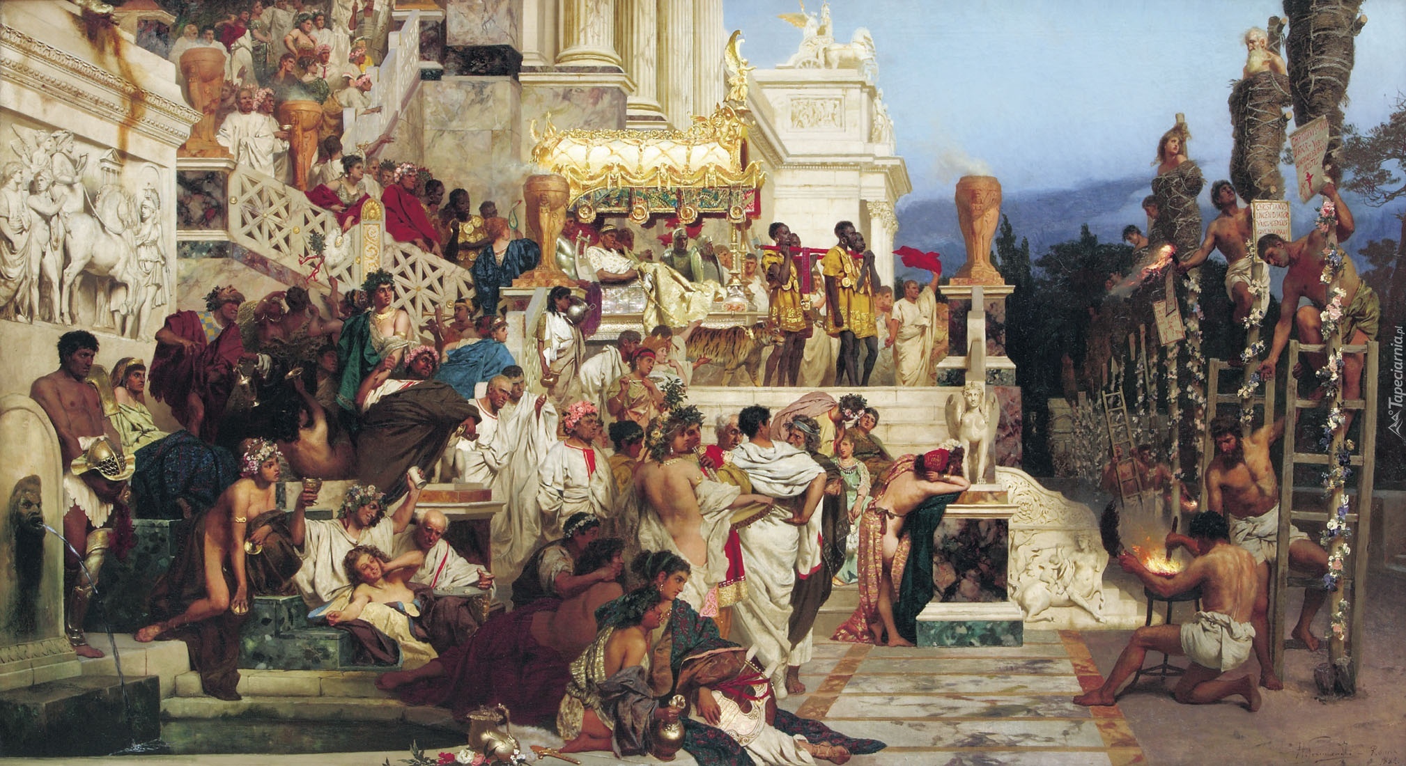 Henryk Siemiradzki, Pochodnia, Rzym, Malarstwo