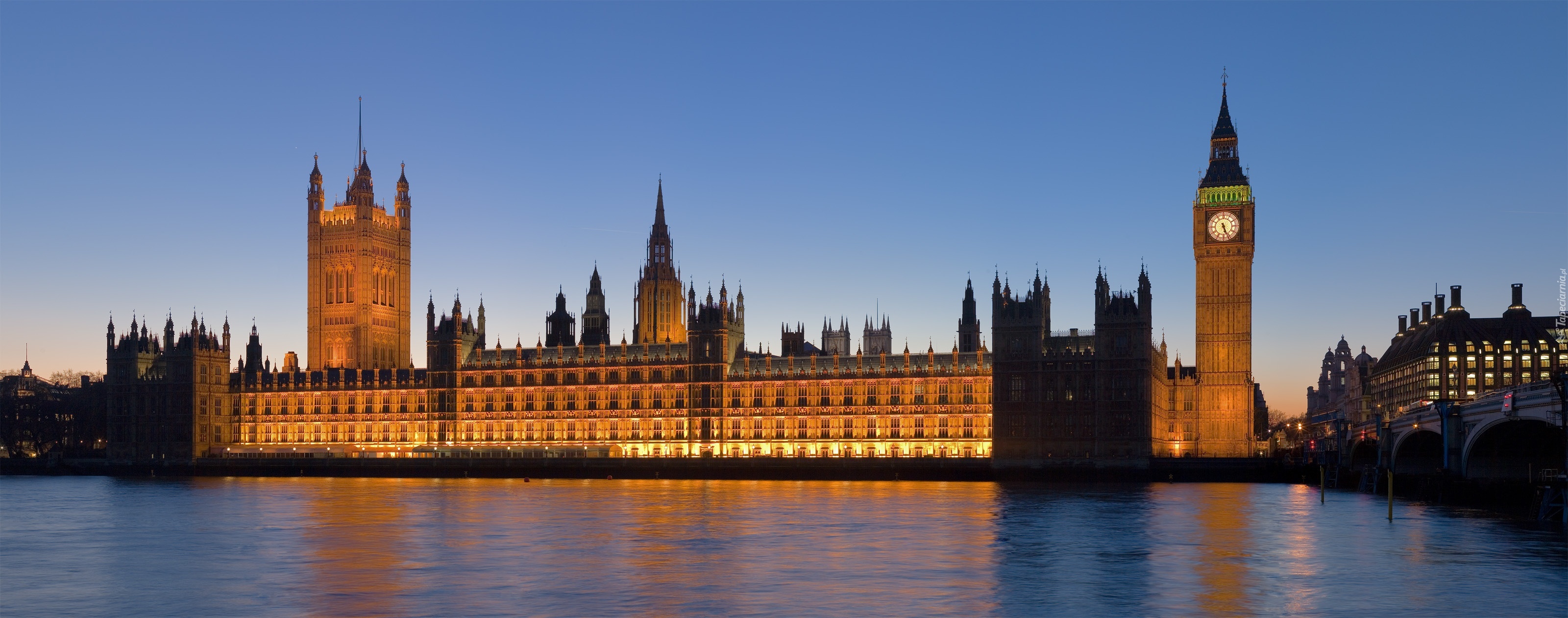 Pałac, Westminster, Big Ben, Tamiza, Londyn