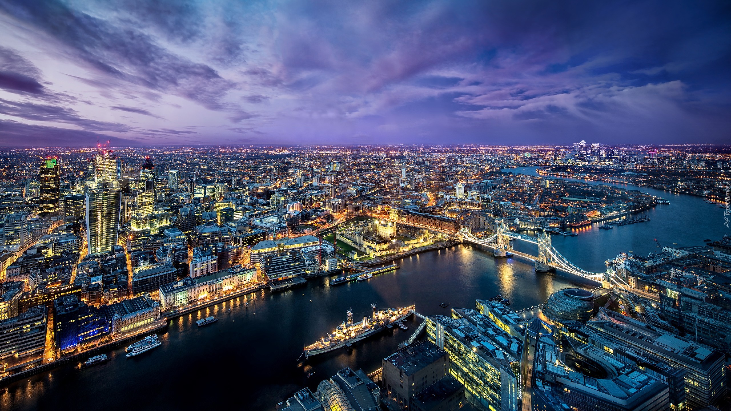 Panorama, Miasta, Londyn, Anglia
