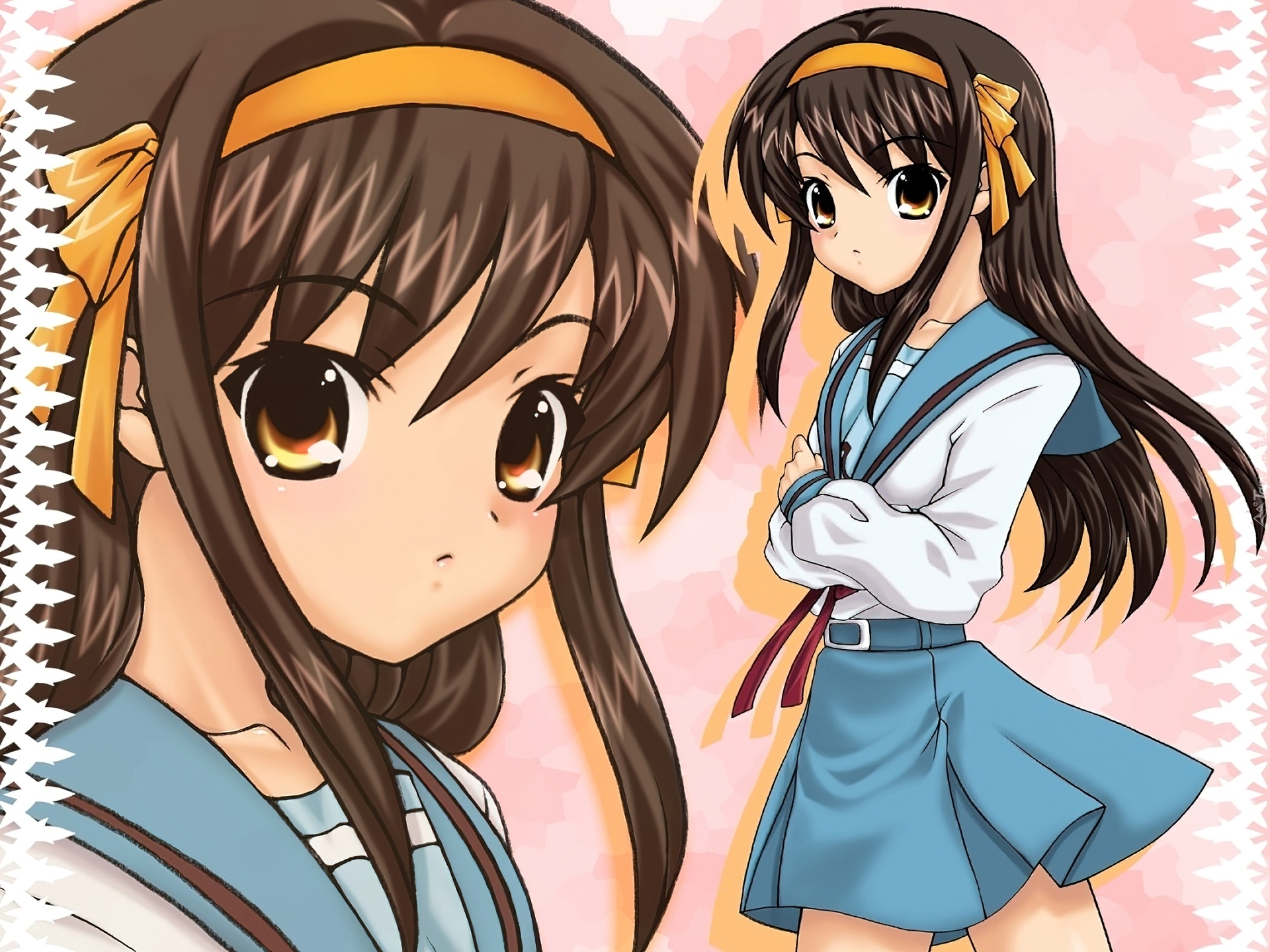 Suzumiya Haruhi No Yuuutsu, ciemne włosy, opaska