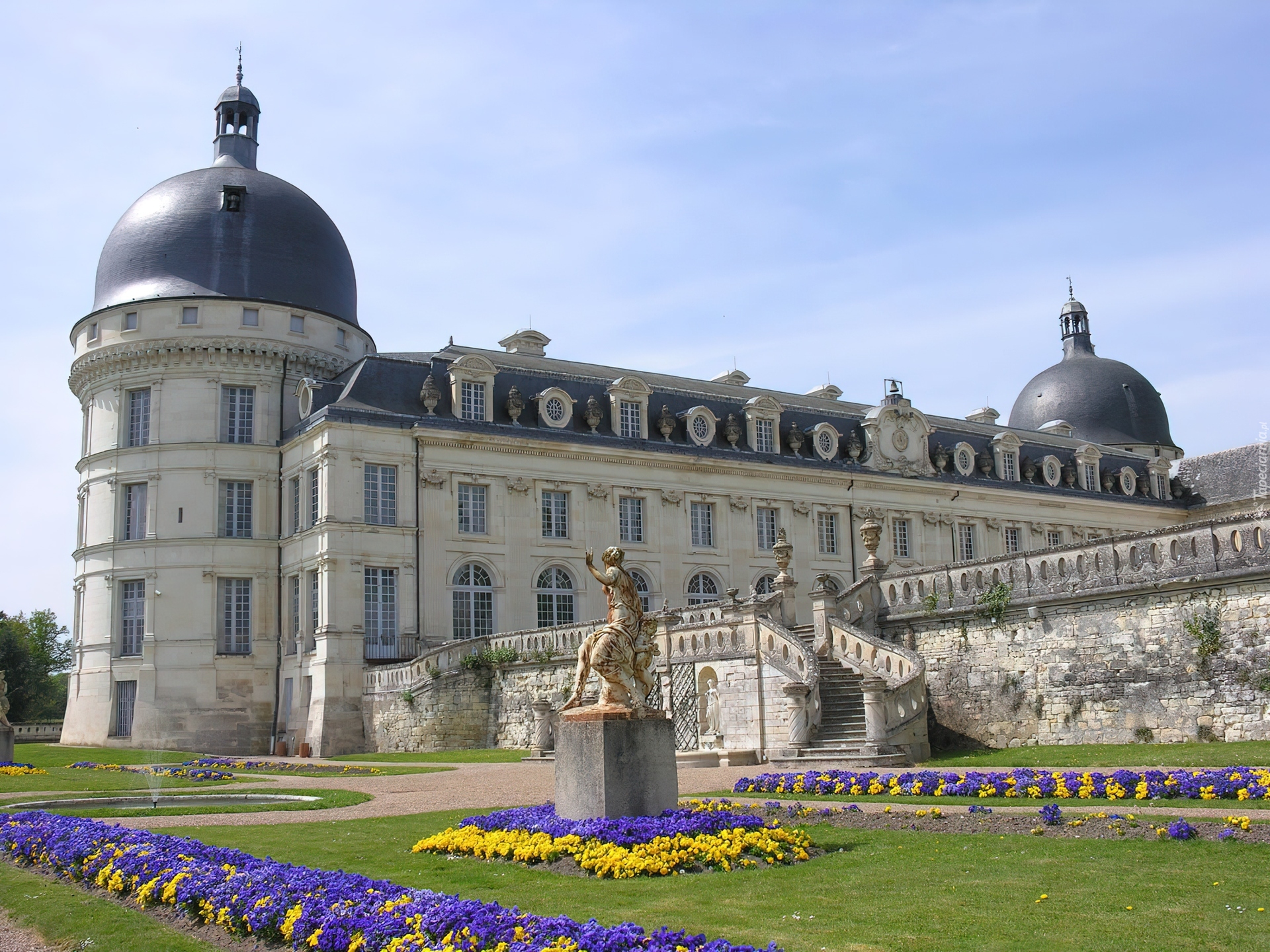 Zamek w Valençay, Ogród, Francja, Château de Valençay