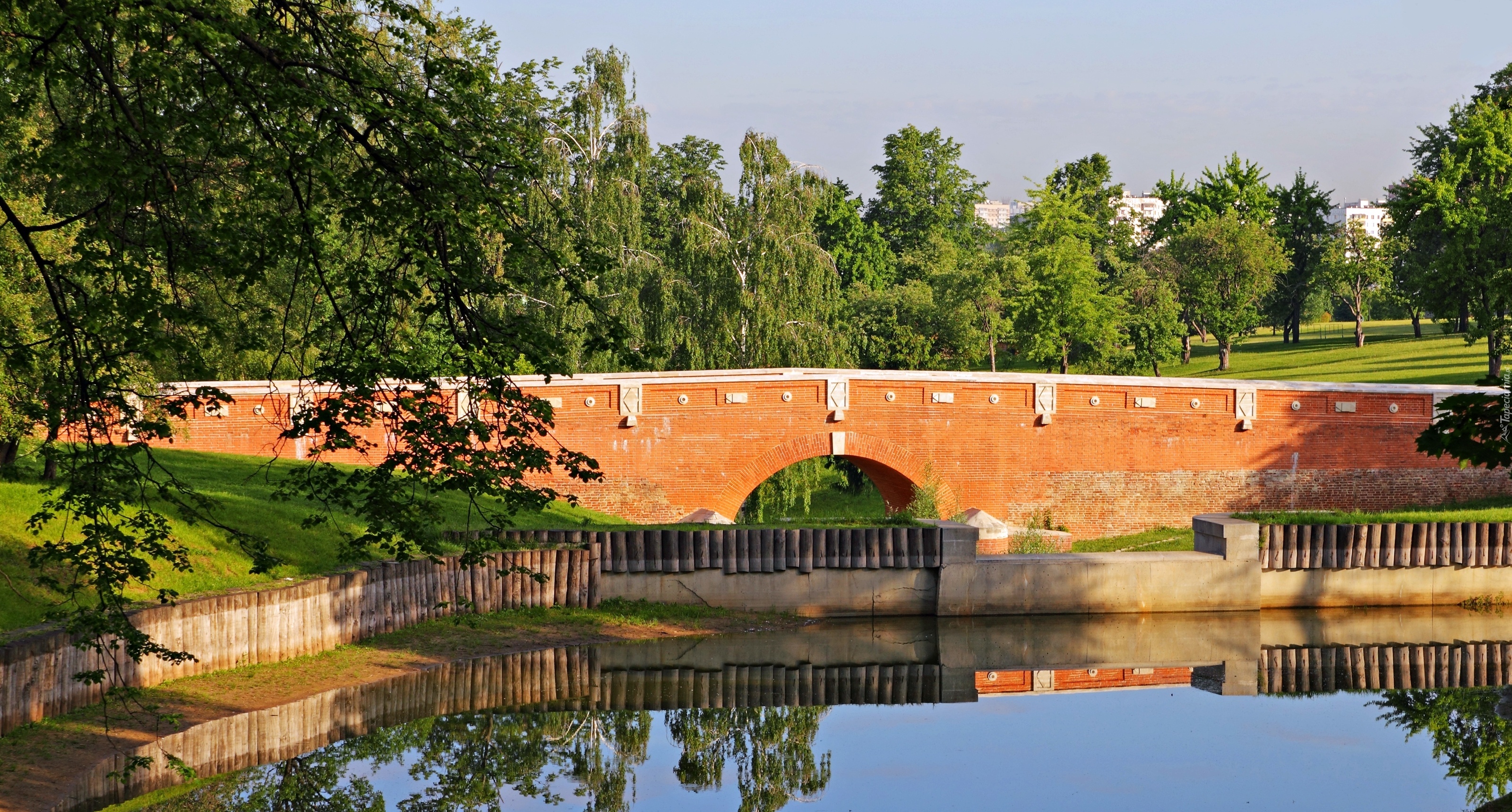 Carycyno, Park, Jezioro, Kamienny, Most