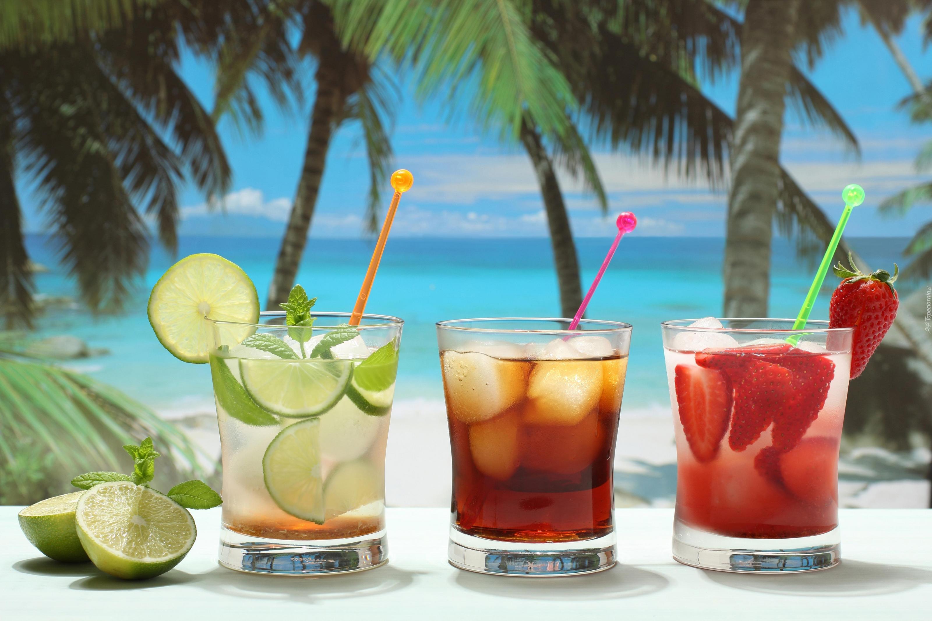 Owocowe, Drinki, Ocean, Tropik