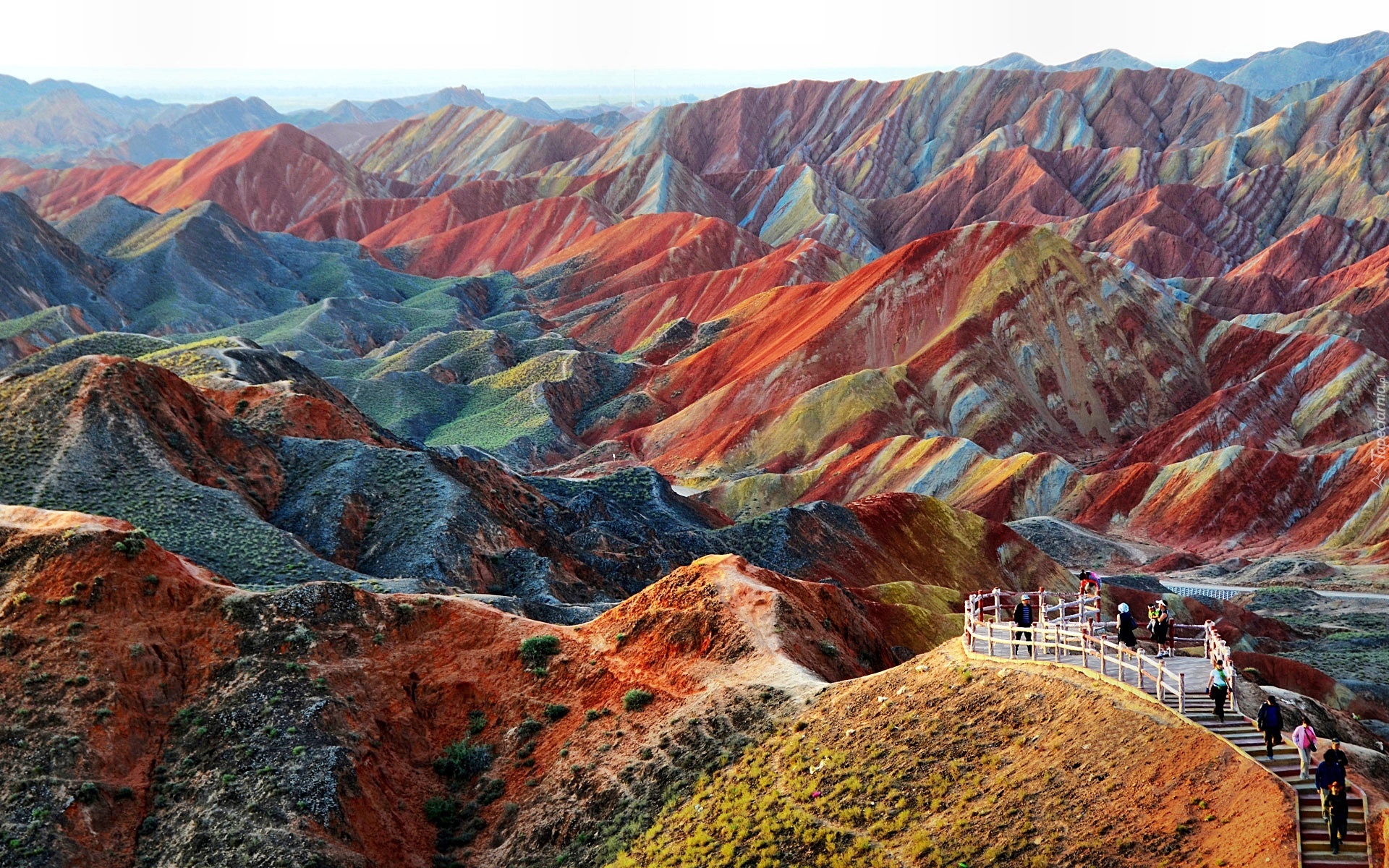 Kolorowe, Góry, Zhangye Danxia, Chiny