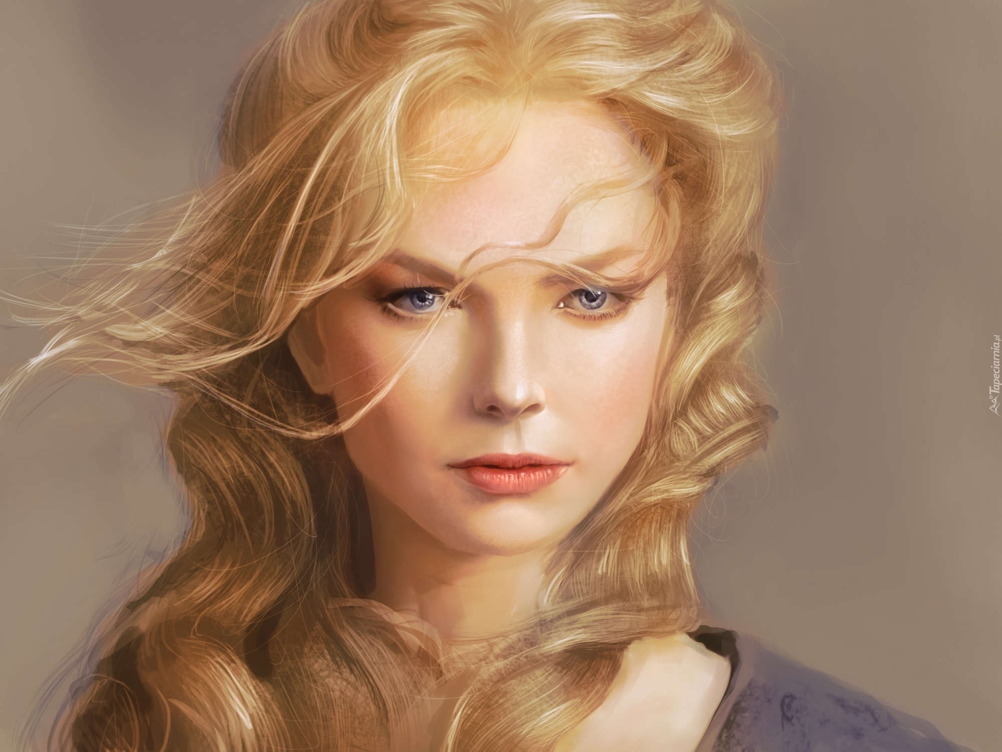 Kobieta, Blondynka, Portret, Nicole Kidman