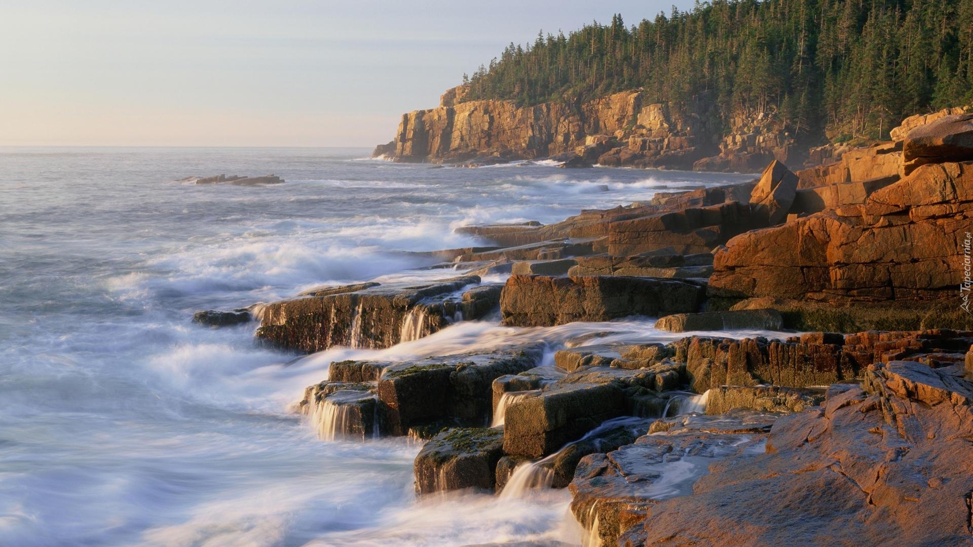 Stany Zjednoczone, Stan Maine, Park Narodowy Acadia, Morze, Klify