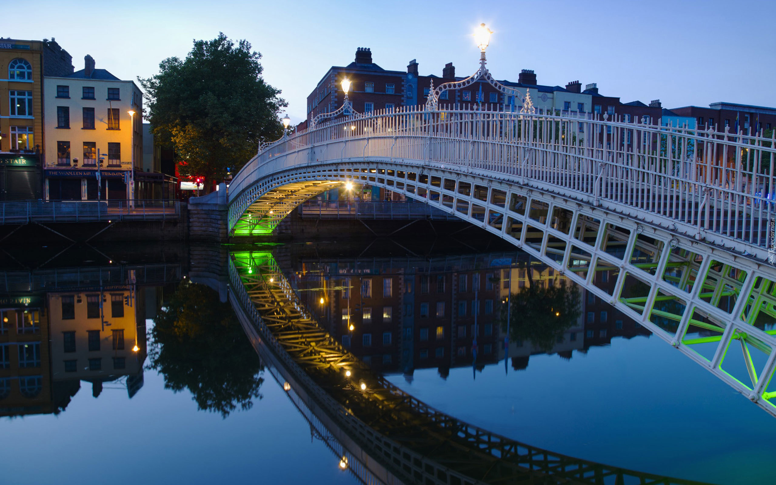 Rzeka, Domy, Most, Dublin, Irlandia