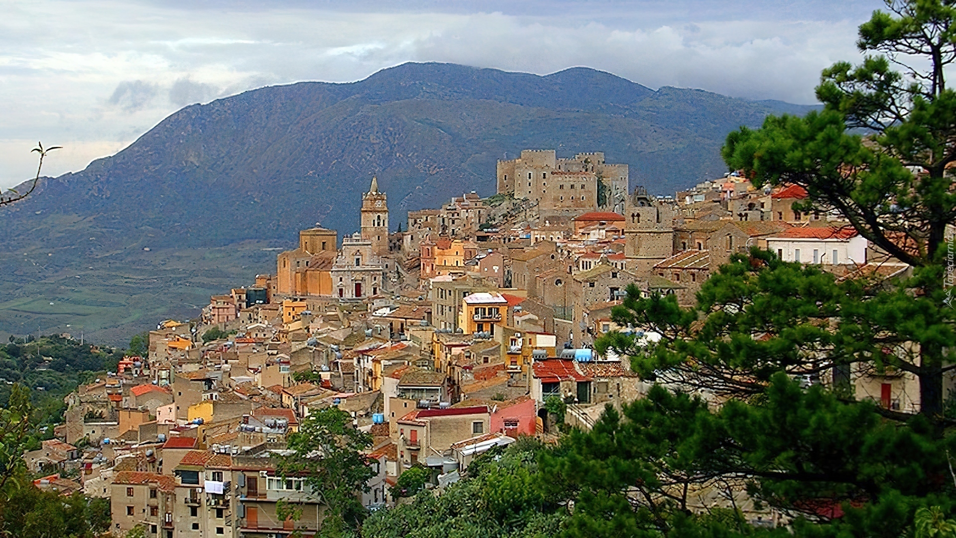 Starożytne, Miasto, Caccamo, Sycylia