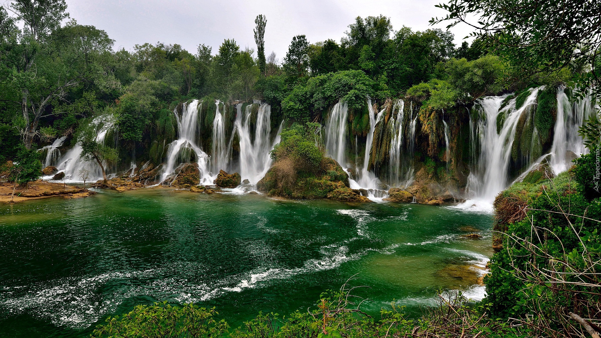 Wodospady, Zieleń, Kravice, Bośnia