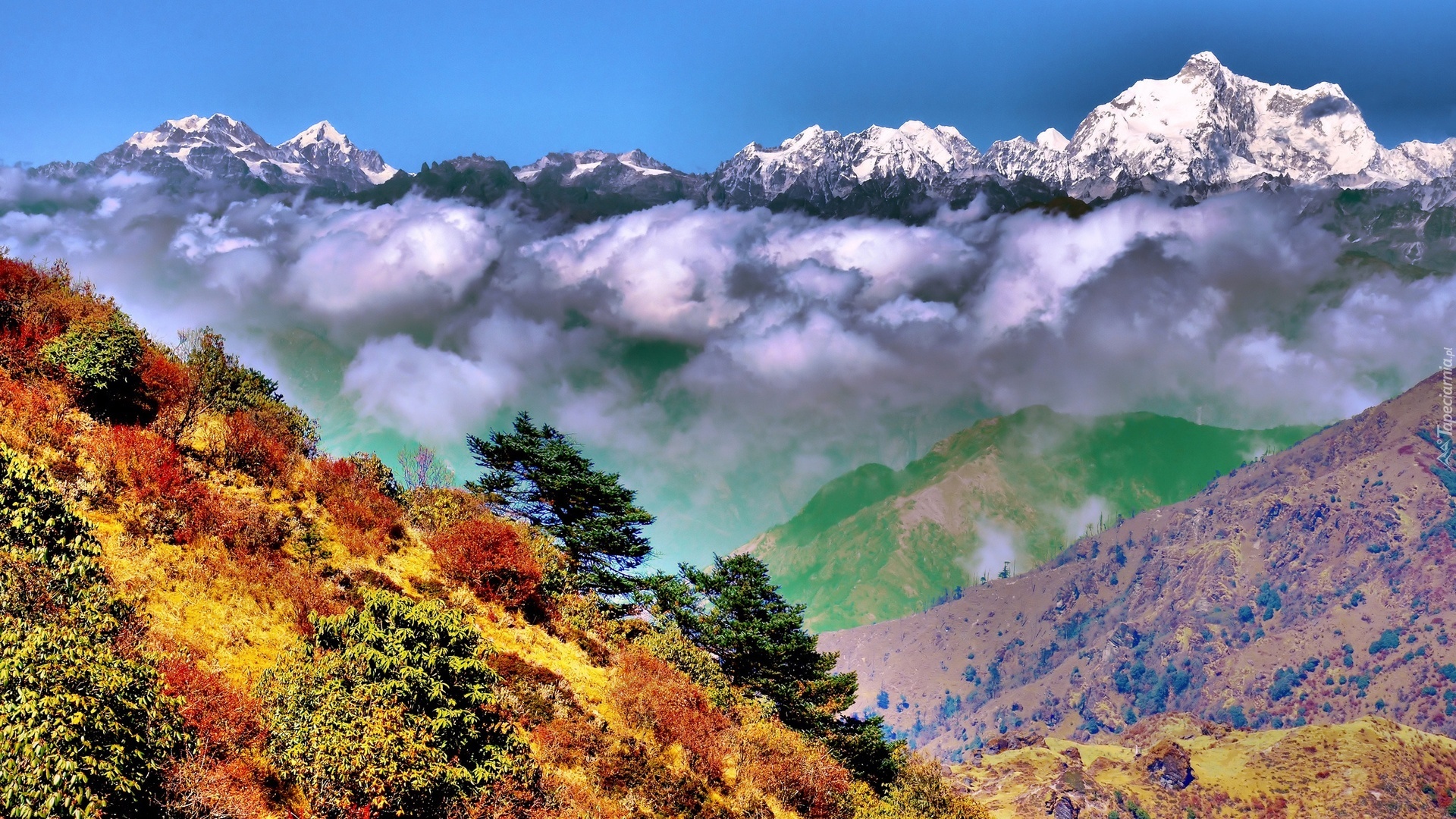 Chmury, Góry, Himalaje