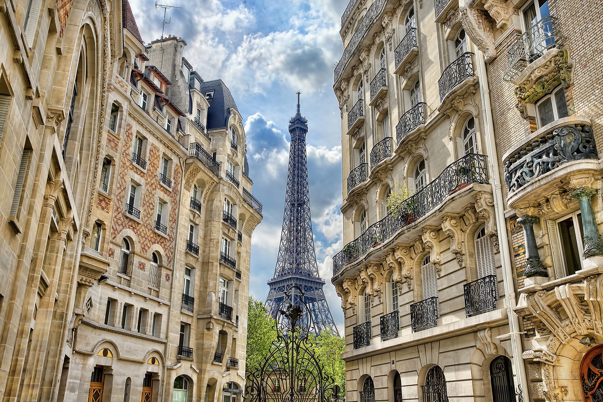 Paryż, Francja, Wieża Eiffla, Kamienice
