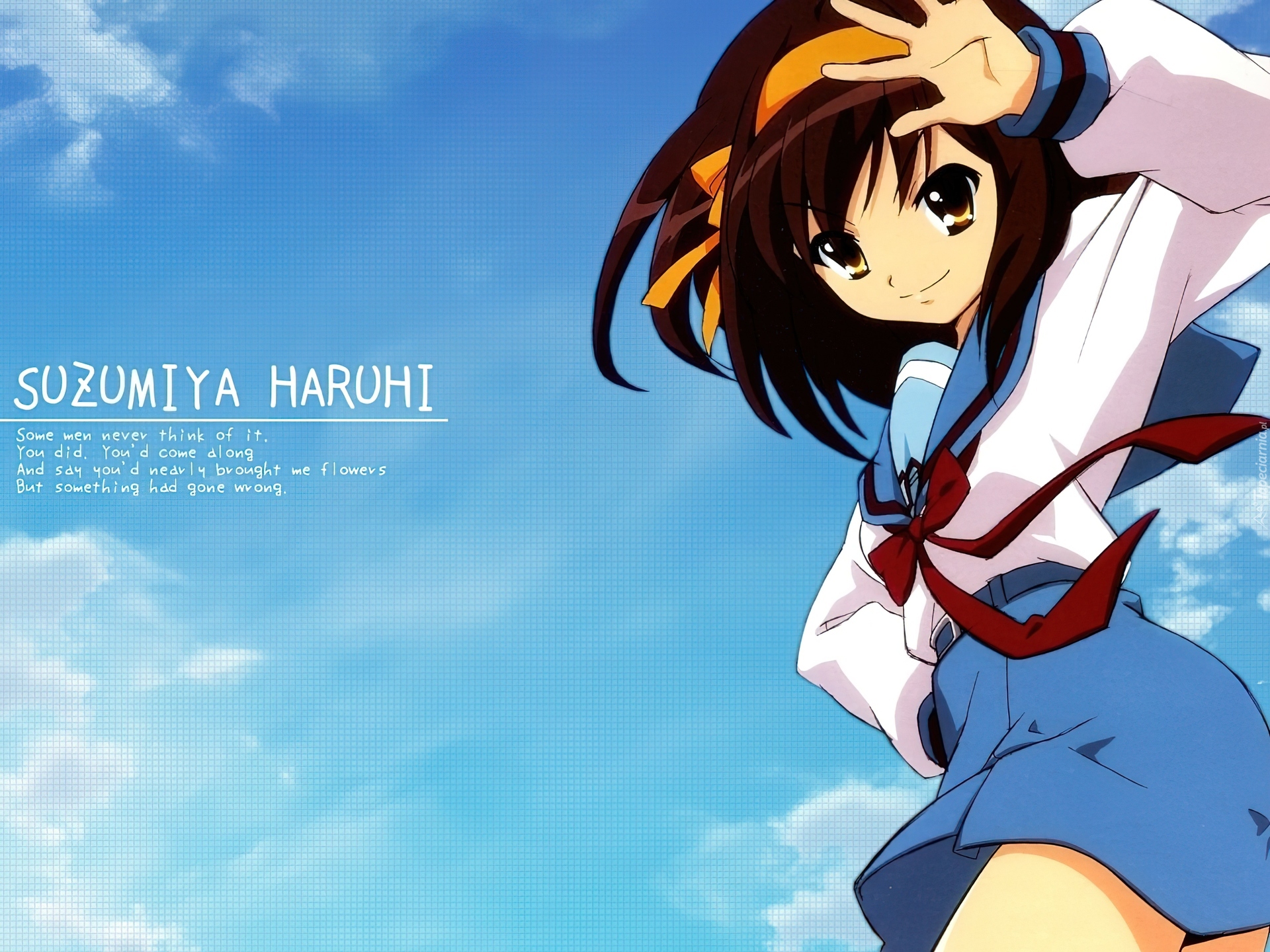 Suzumiya Haruhi No Yuuutsu, dziewczyna, niebo