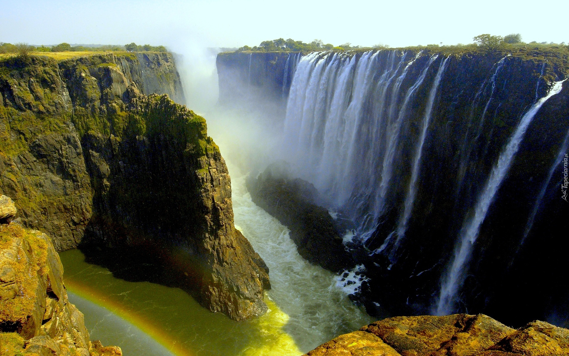 Wodospad, Skały, Victoria, Zambia