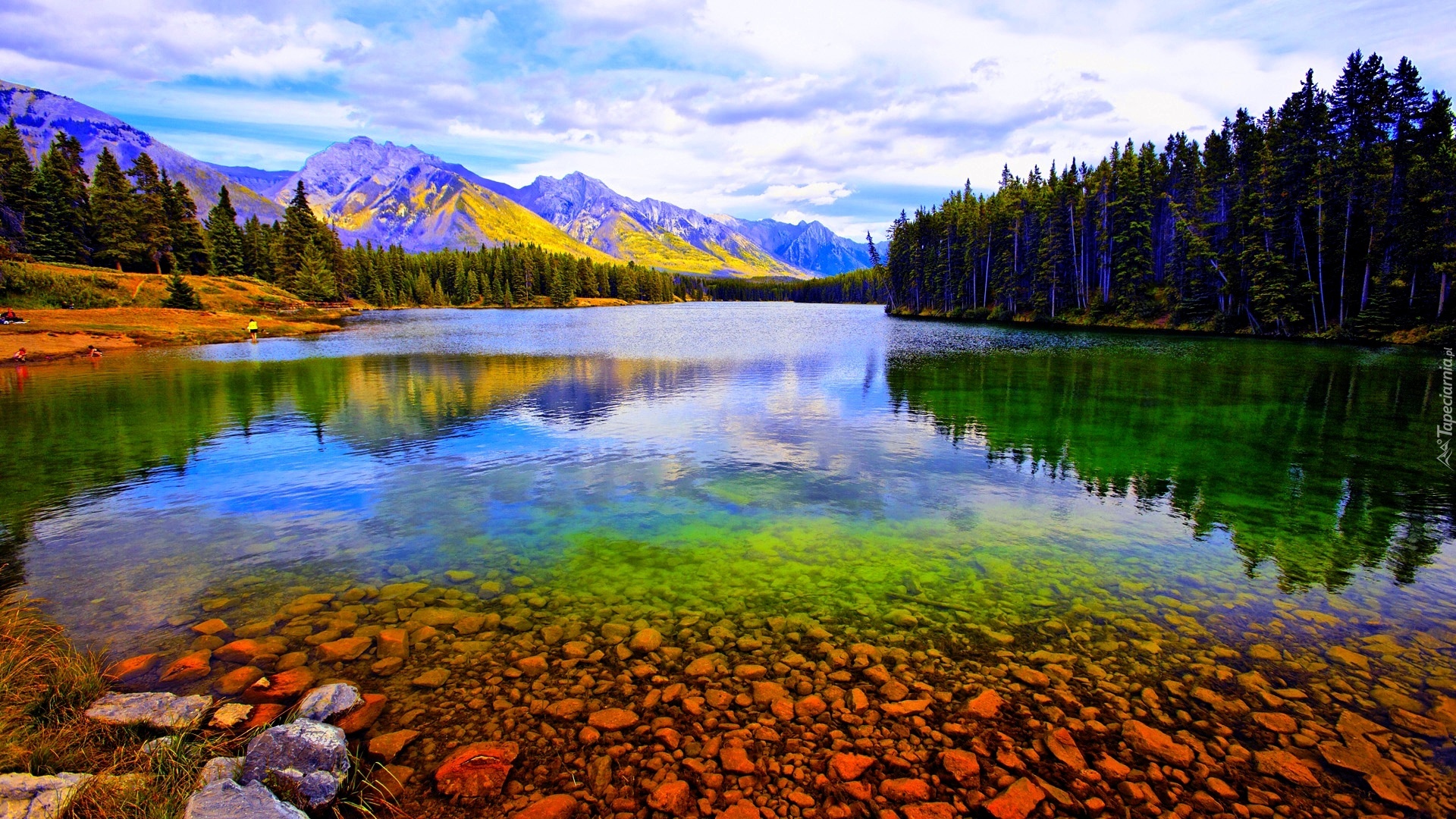 Kanada, Park Narodowy, Banff, Jezioro, Lasy, Góry