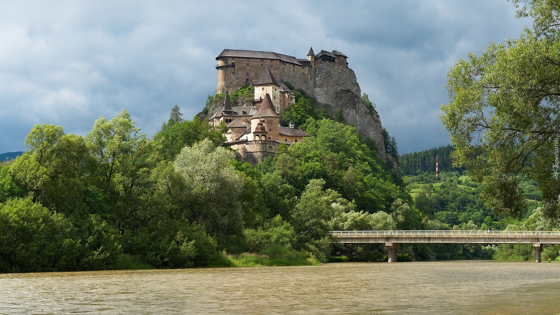 Słowacja, Rzeka Orawa, Most, Zamek Orawski