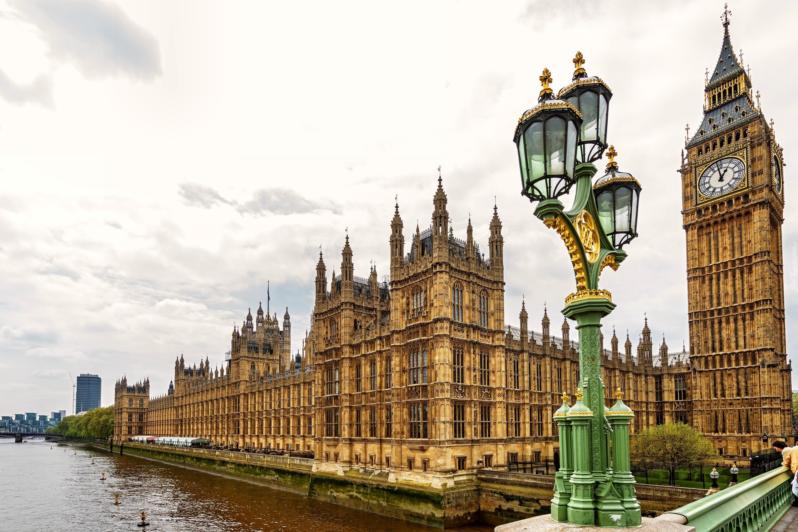 Londyn, Anglia, Pałac Westminster, Big Ben, Tamiza