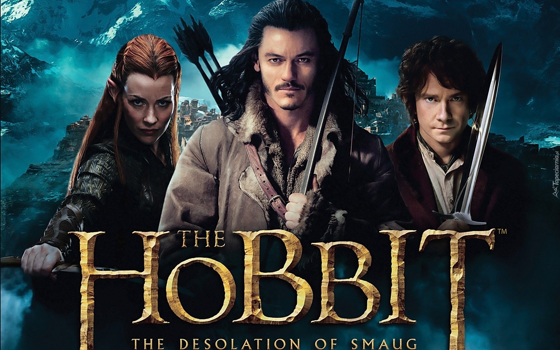 Pustkowie Smauga, Evangeline Lilly, Luke Evans, Martin Freeman