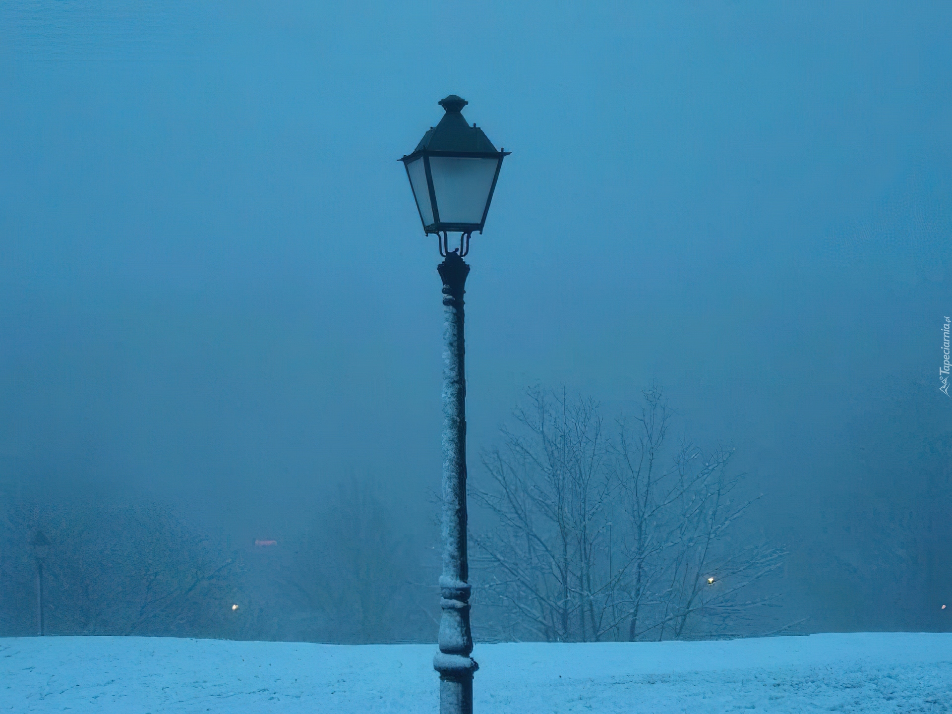 Zima,lampa