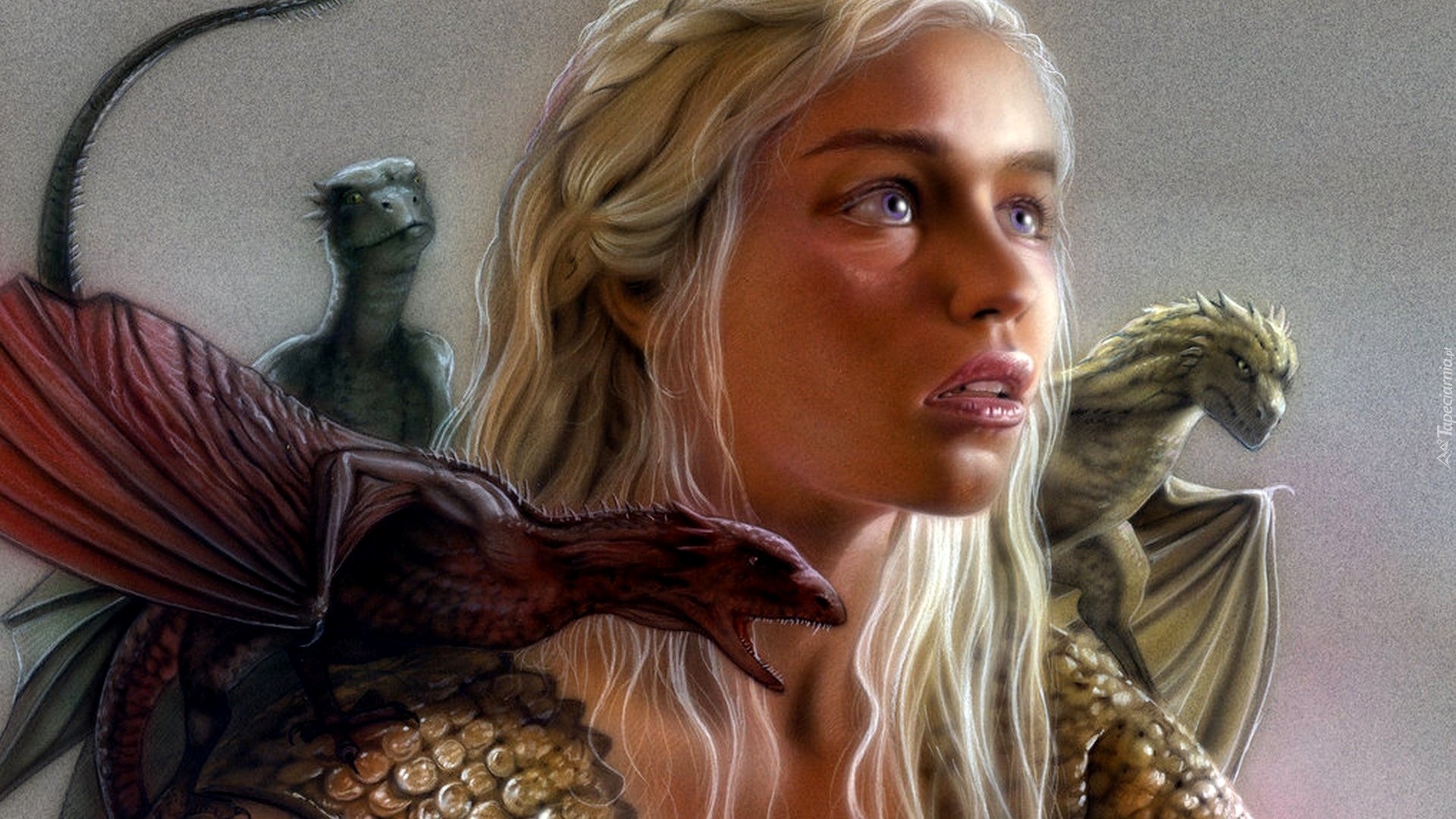 Gra o tron, Game of Thrones, Emilia Clarke - Daenerys Targaryen, Smoki