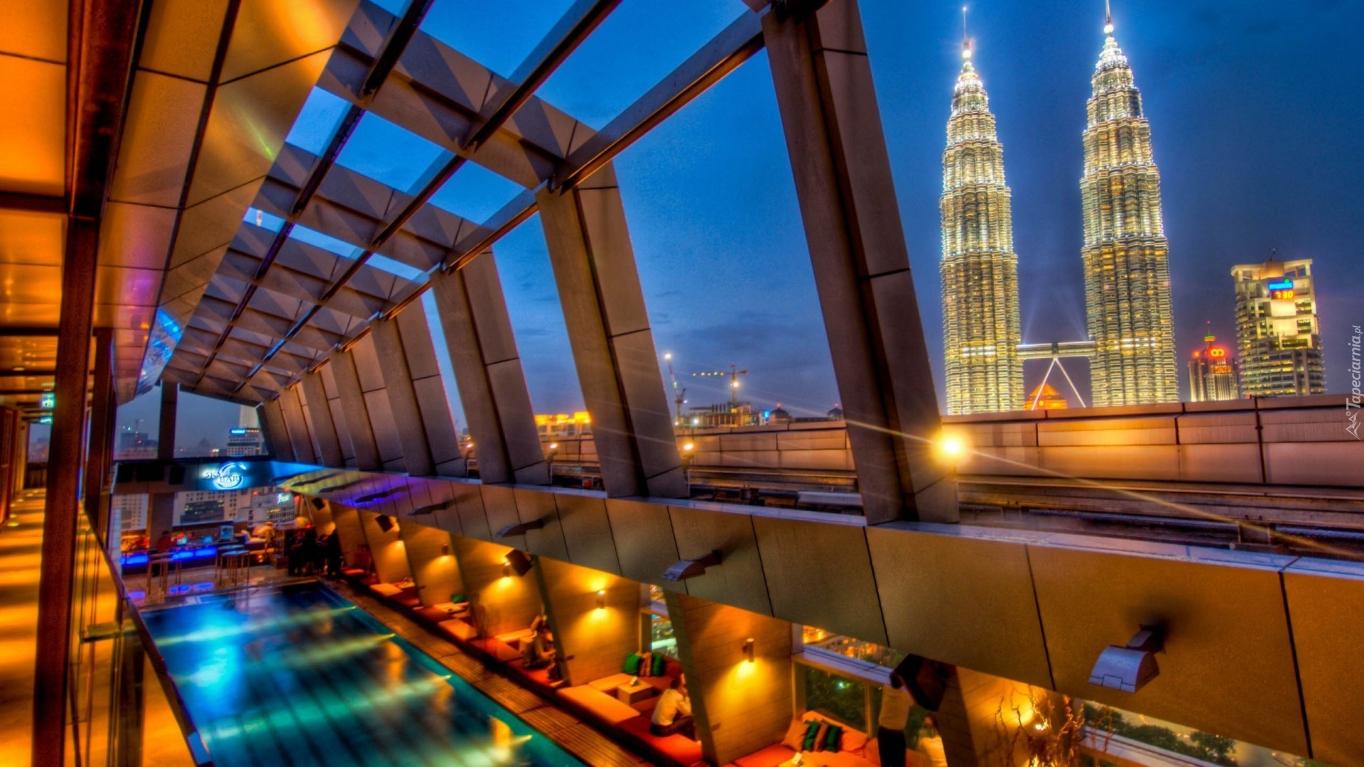 Basen, Wieże, Kuala Lumpur, Malezja