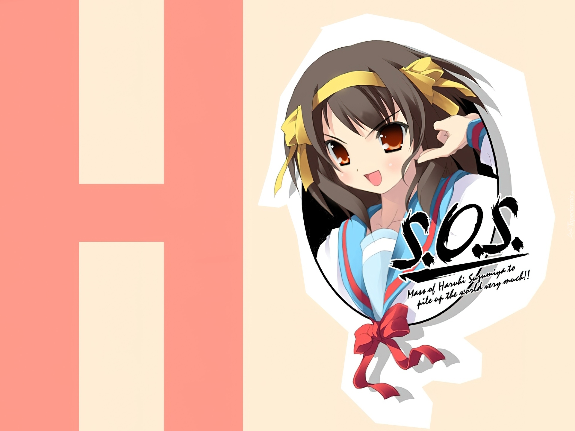 Suzumiya Haruhi No Yuuutsu, dziewczyna, kokarda