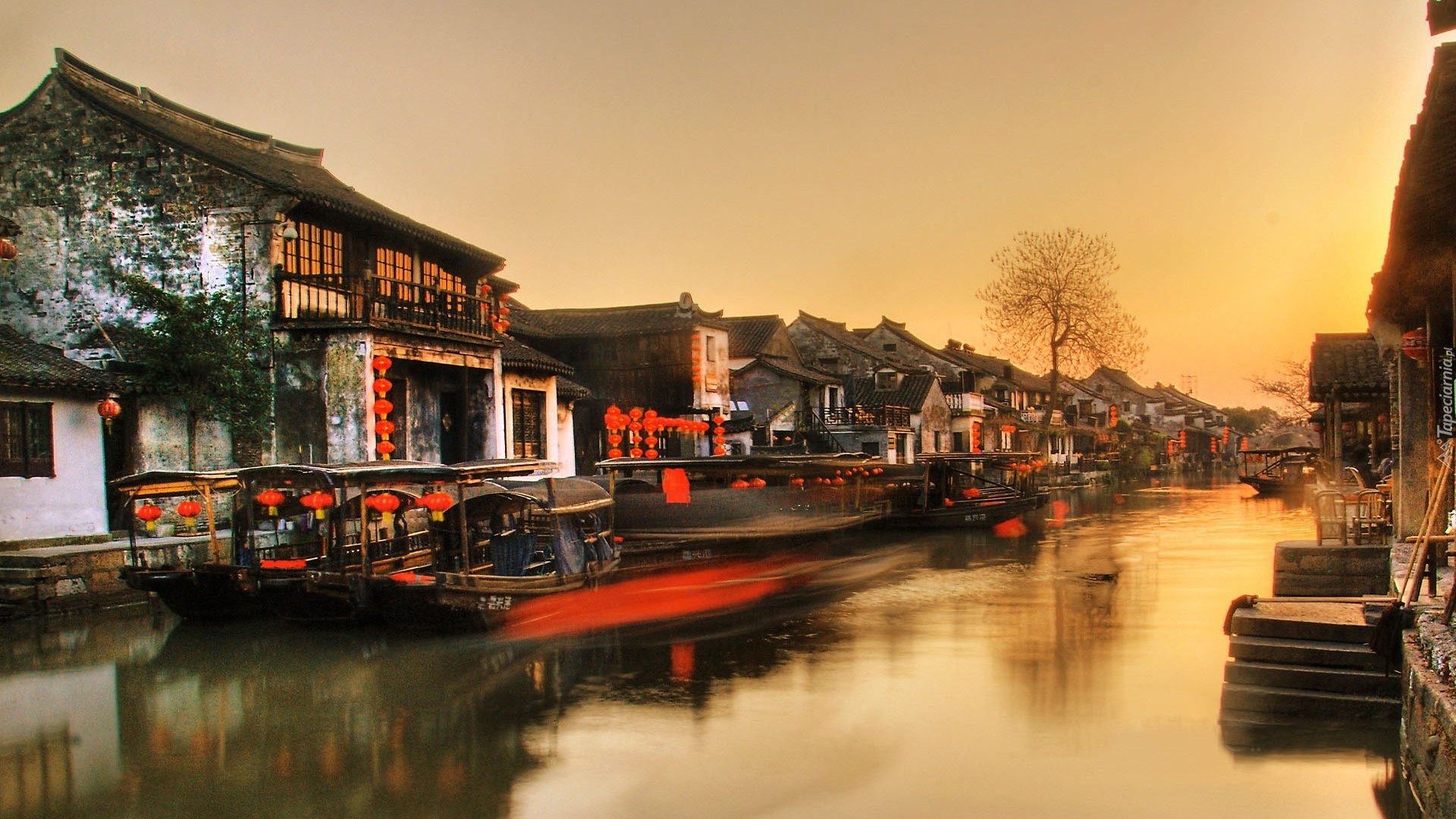Domy, Rzeka, Xitang, Chiny