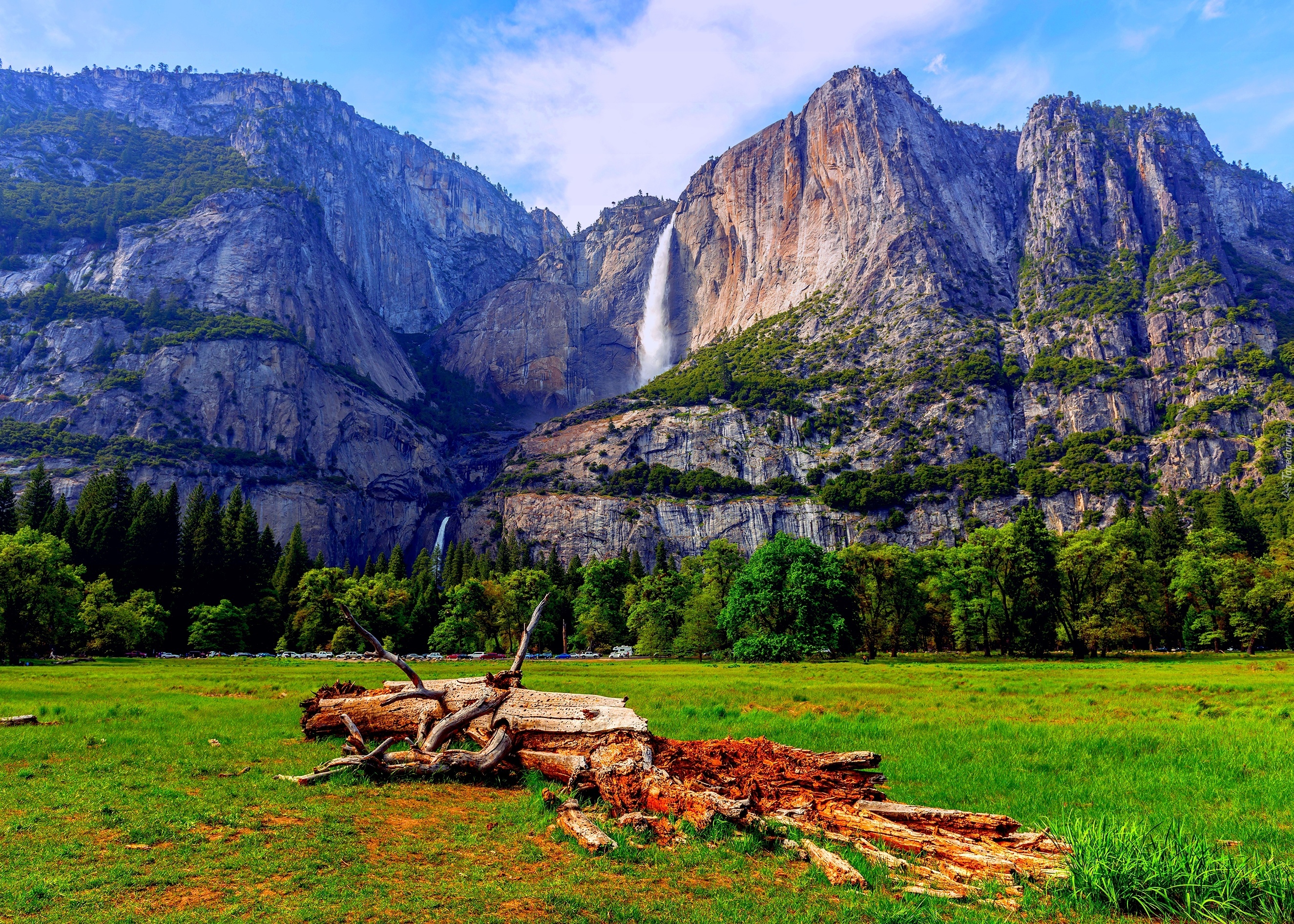 Stany Zjednoczone, Stan Kalifornia, Park Narodowy Yosemite, Góry, Wodospad