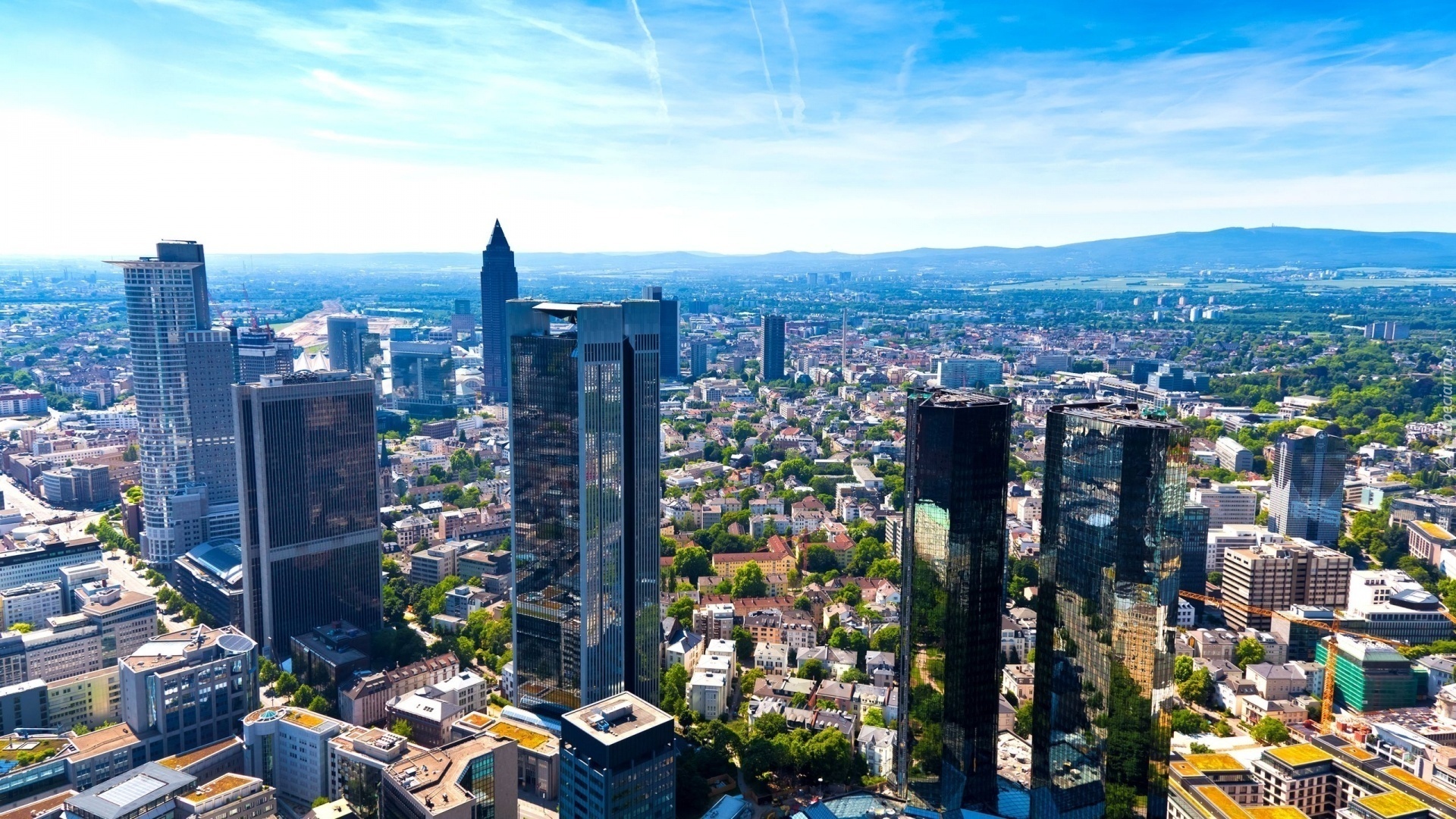 Frankfurt, Nad, Menem, Panorama, Miasta