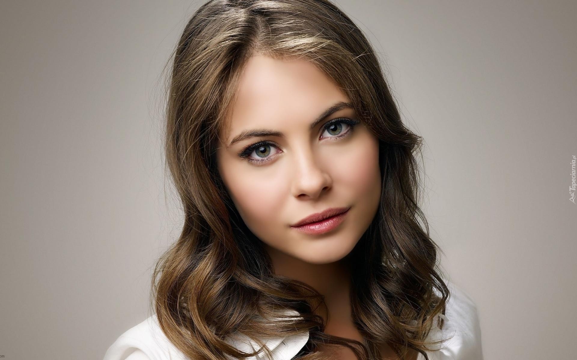 Brunetka, Makijaż, Spojrzenie, Willa Holland