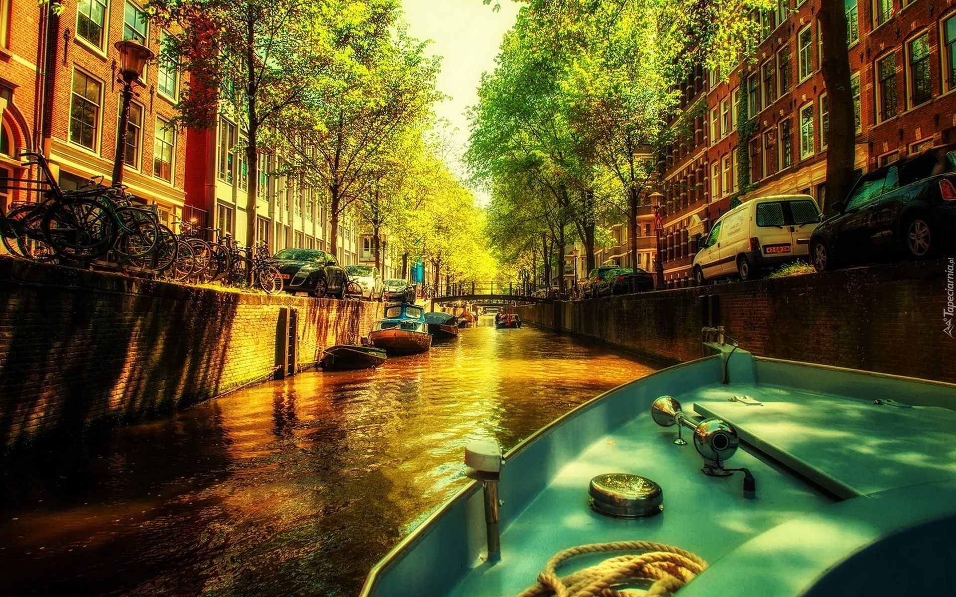 Amsterdam, Kanał, Łodzie, Holandia