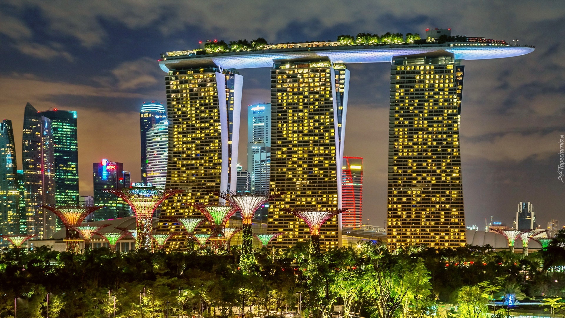 Singapur, Wieżowce, Miasto, Architektura, Marina Bay Sands