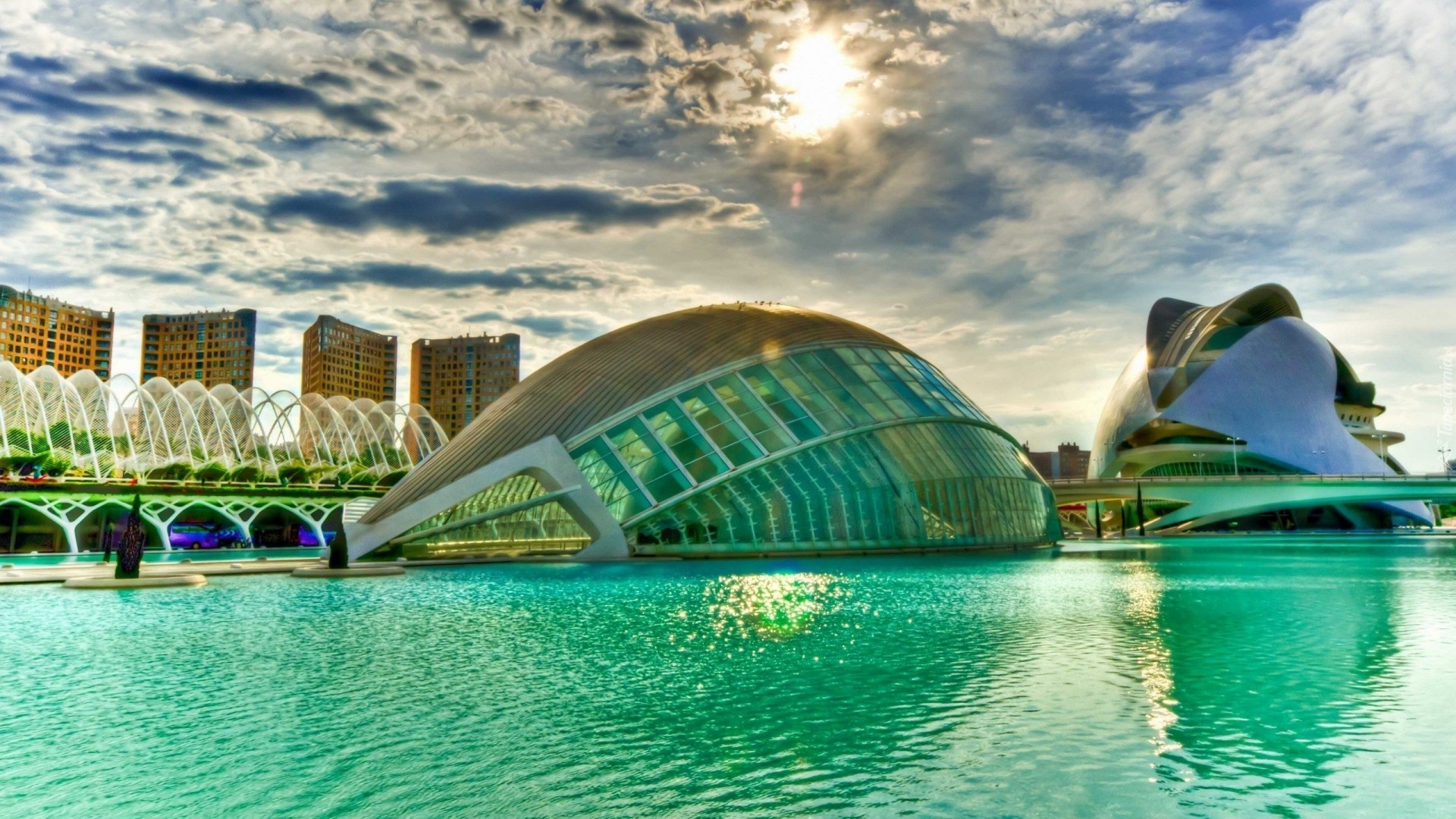 Hiszpania, Walencja, Kompleks, Centrum kulturalno-rozrywkowe, Nowoczesna, Budowla, Ciutat De Les Arts