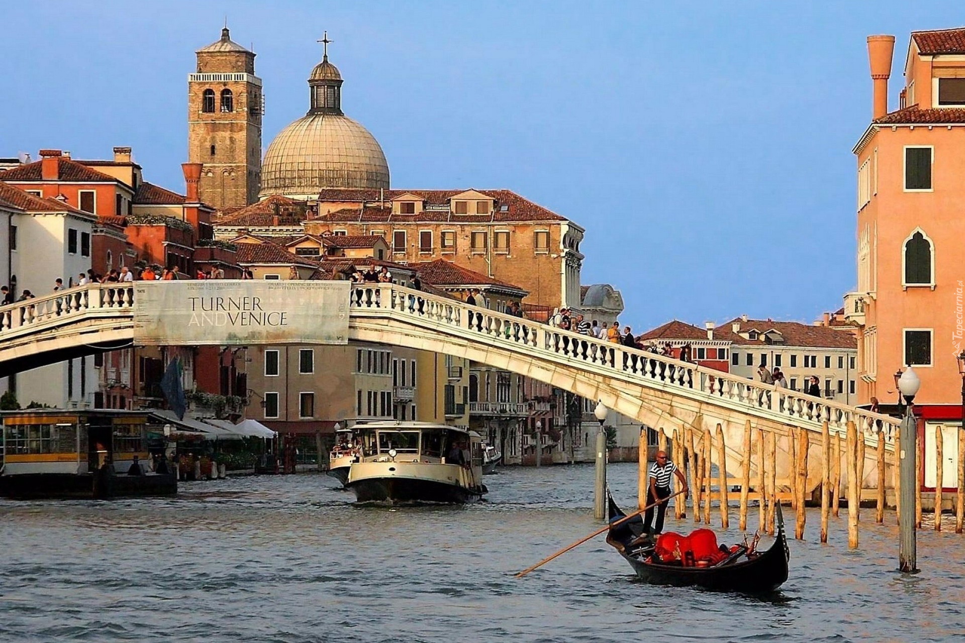 Most, Kanał, Gondole, Kościół, Budynki, Wenecja