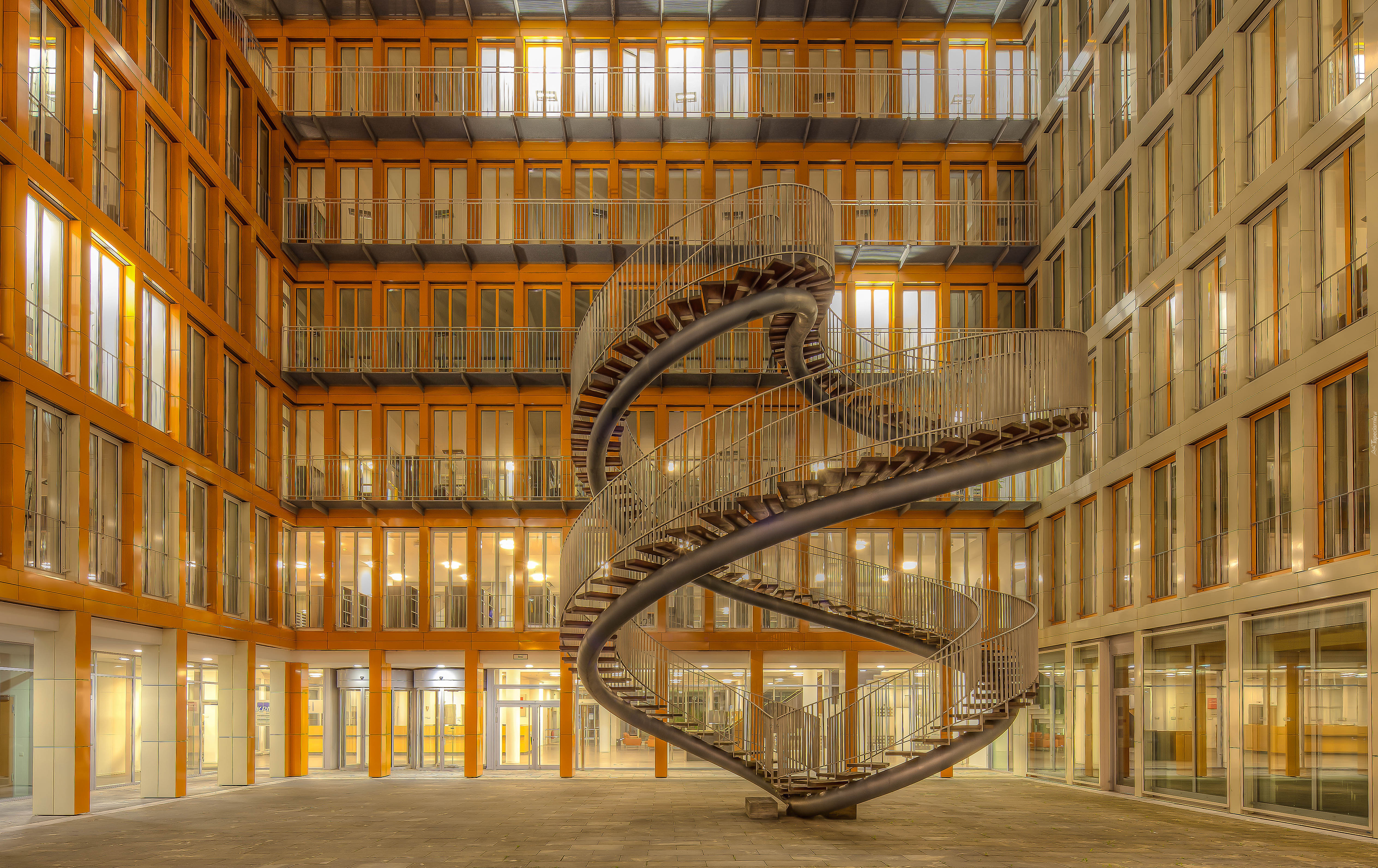 Architektura, Okna, Schody, Budynek