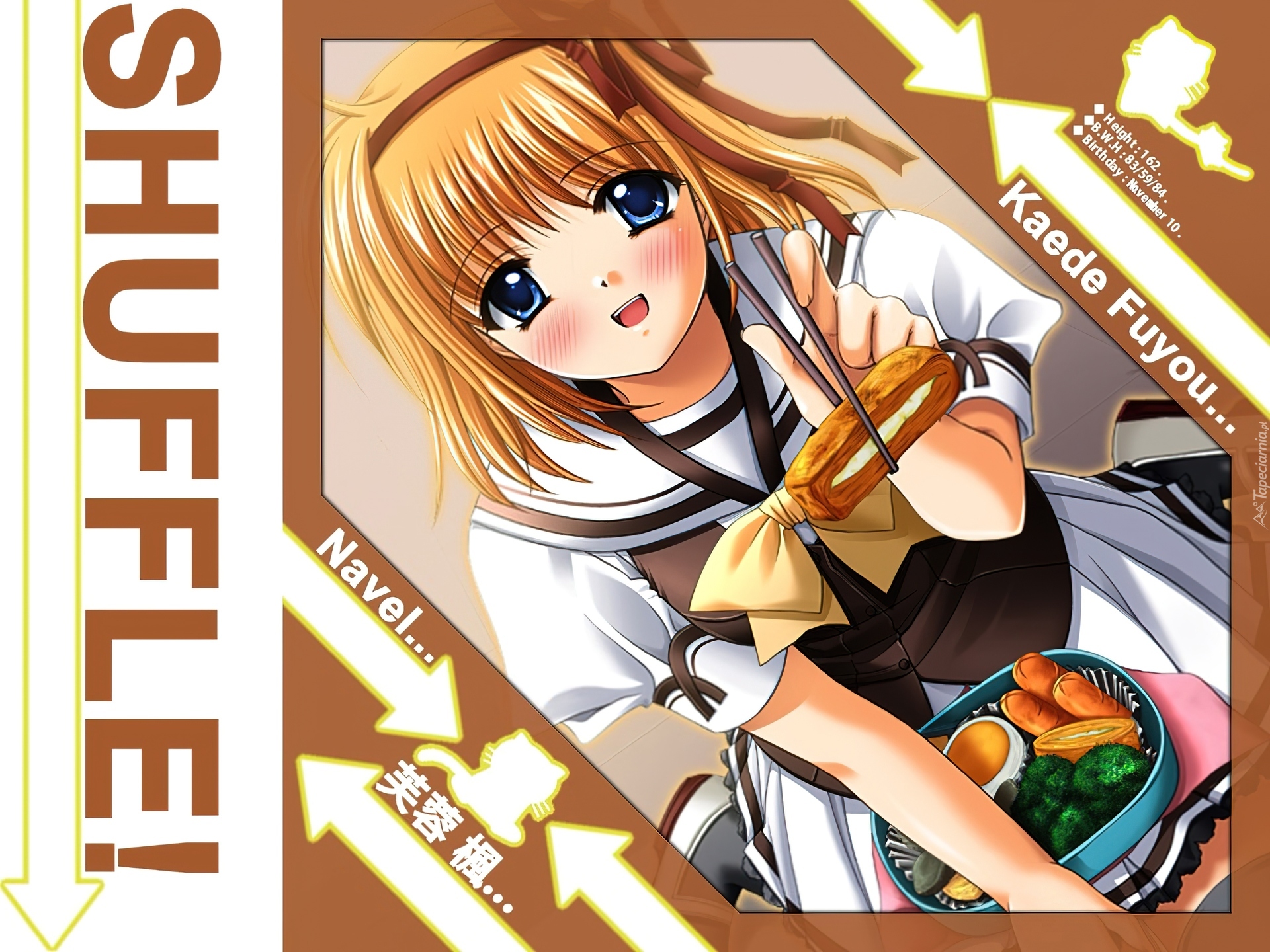 Shuffle, Kaede Fuyou, jedzenie
