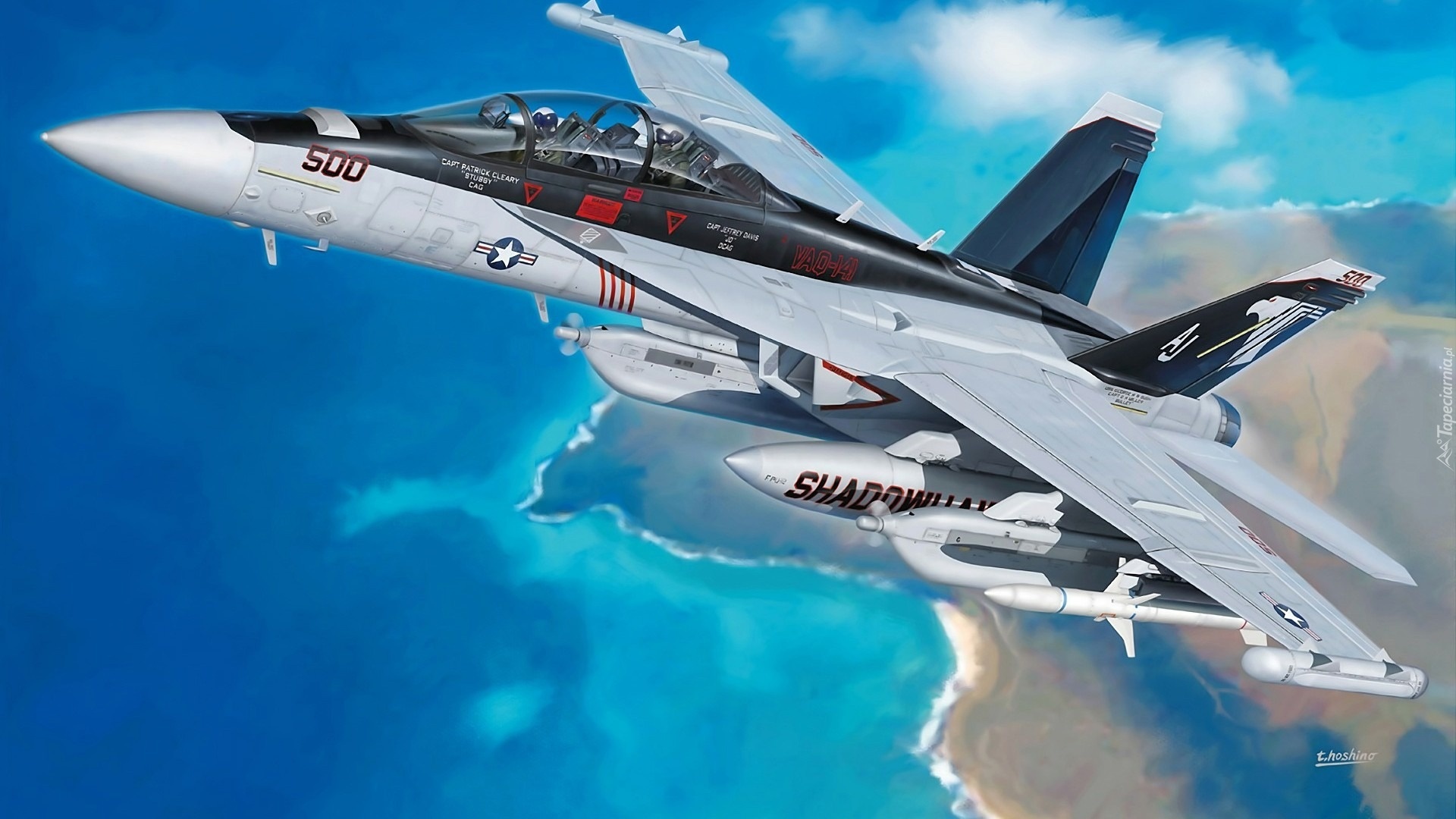 Airplane, Boeing, EA-18, Chmury