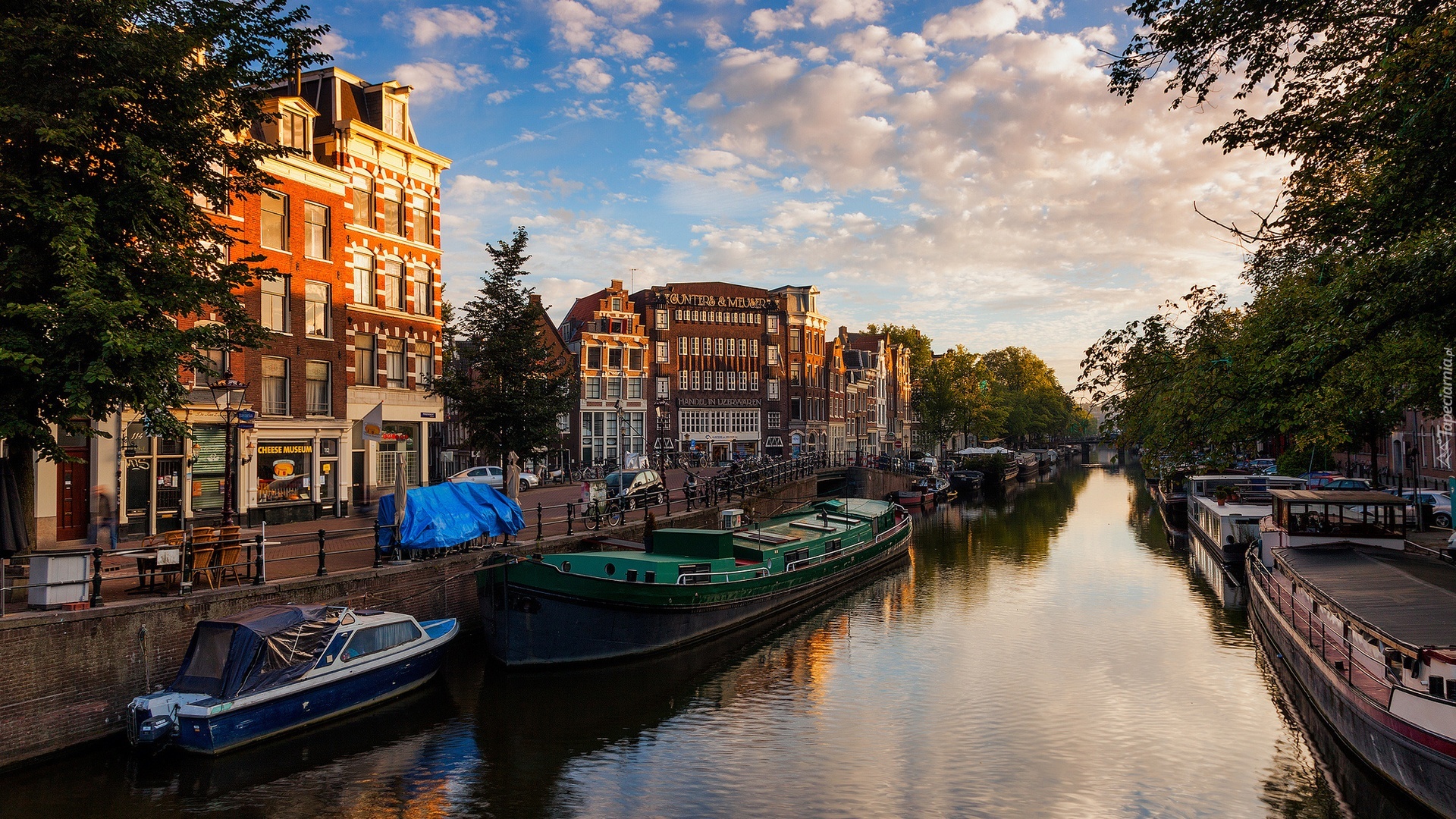 Zachód, Słońca, Amsterdam