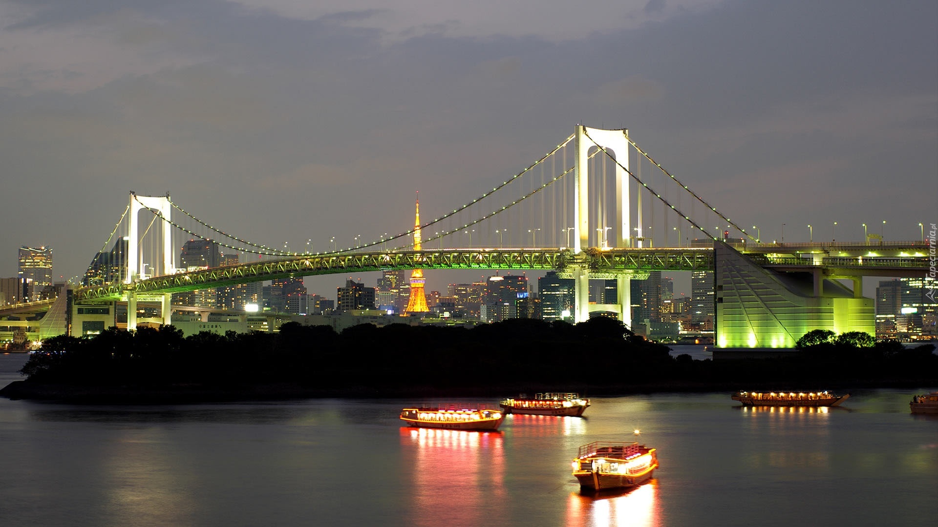 Most, Rainbow Bridge, Tokio, Japonia