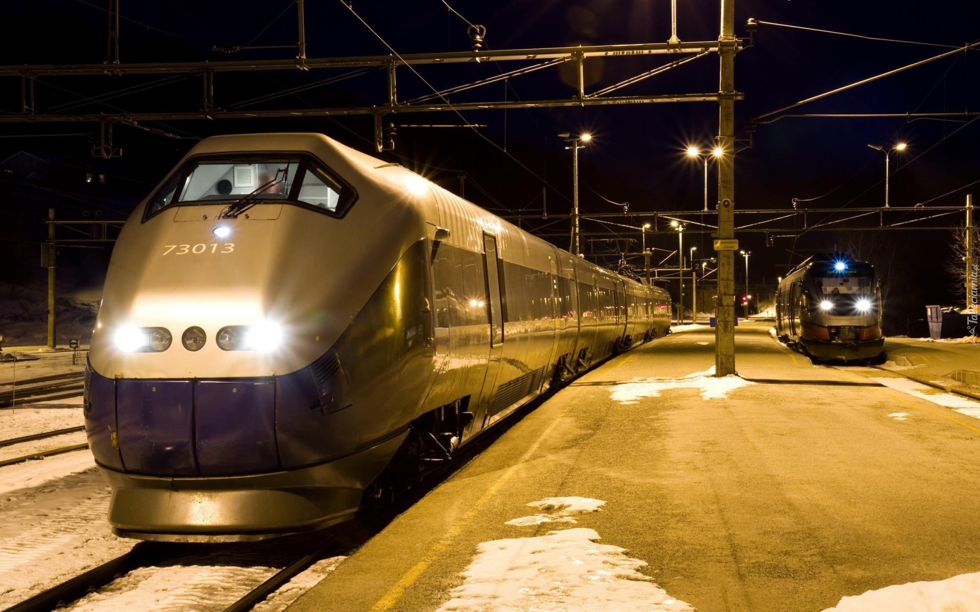 Pociąg, Elektryczny, Pendolino, Peron