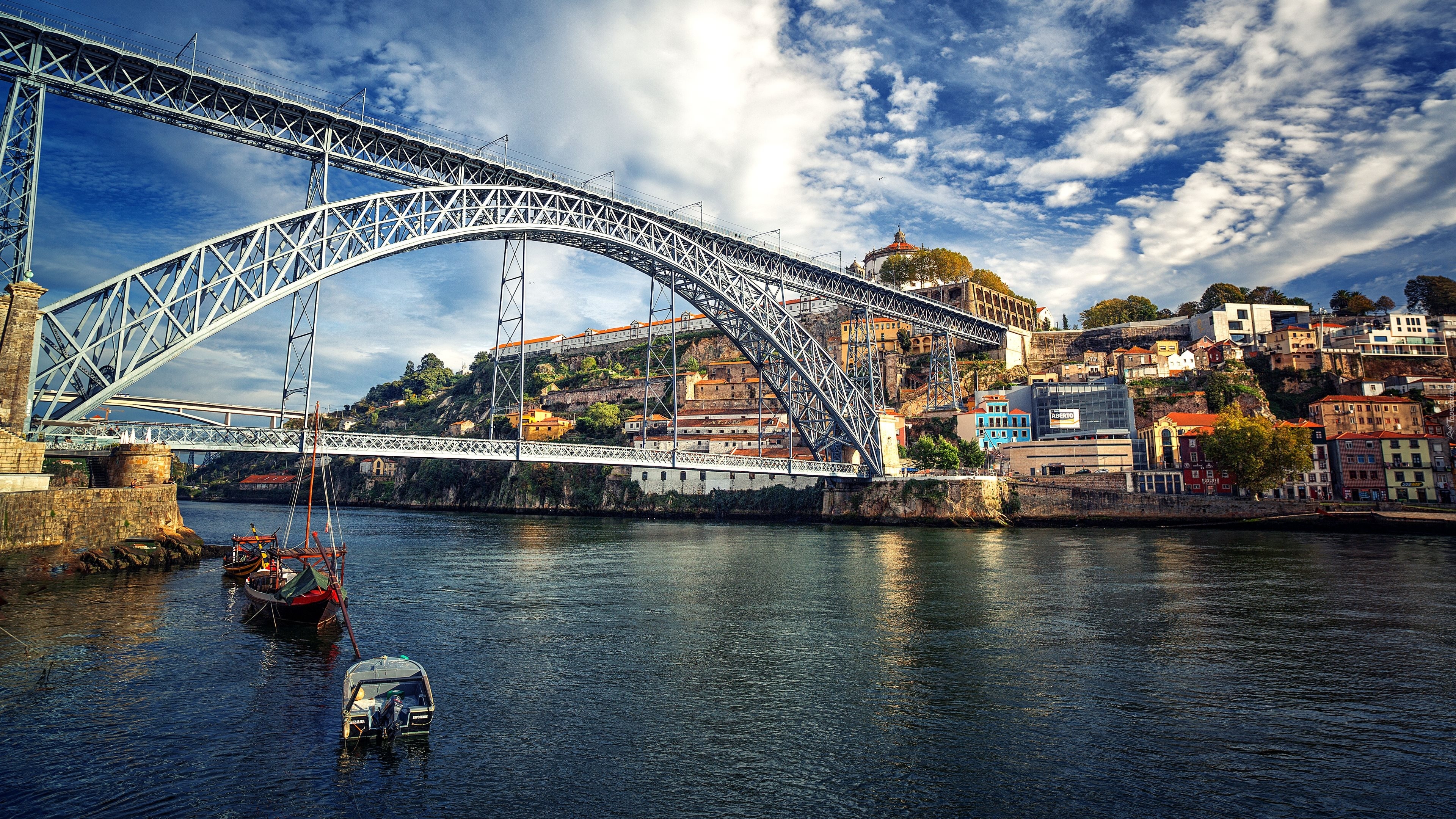 Portugalia, Most, Rzeka, Miasteczko, Łodzie, Porto