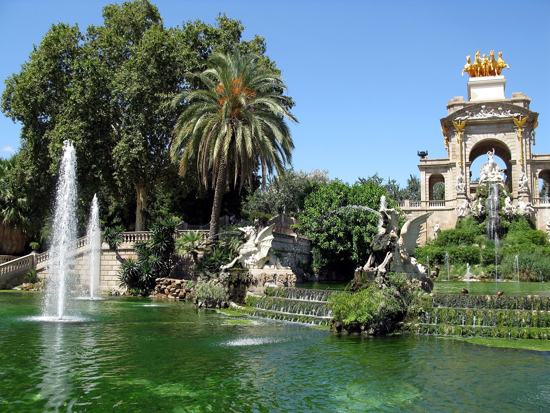 Park, Fontanna, Barcelona, Hiszpania