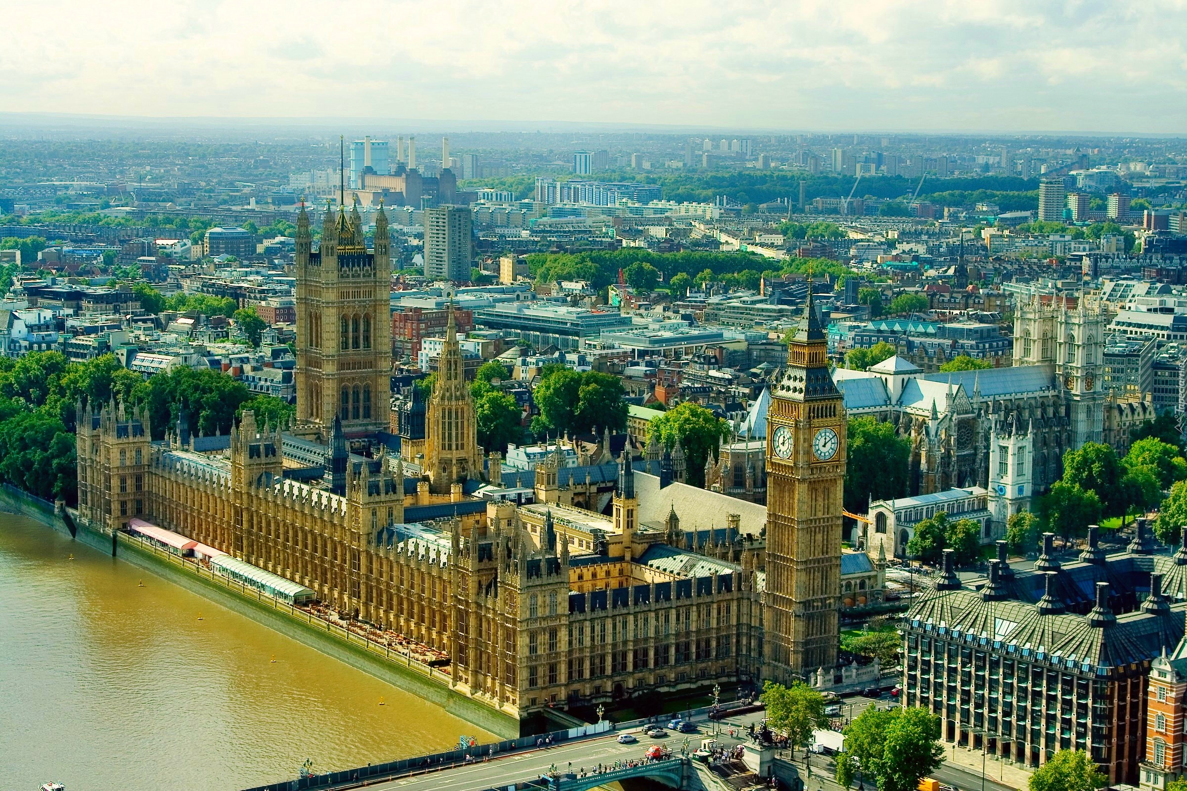 Pałac Westminster, Londyn, Panorama, Miasta