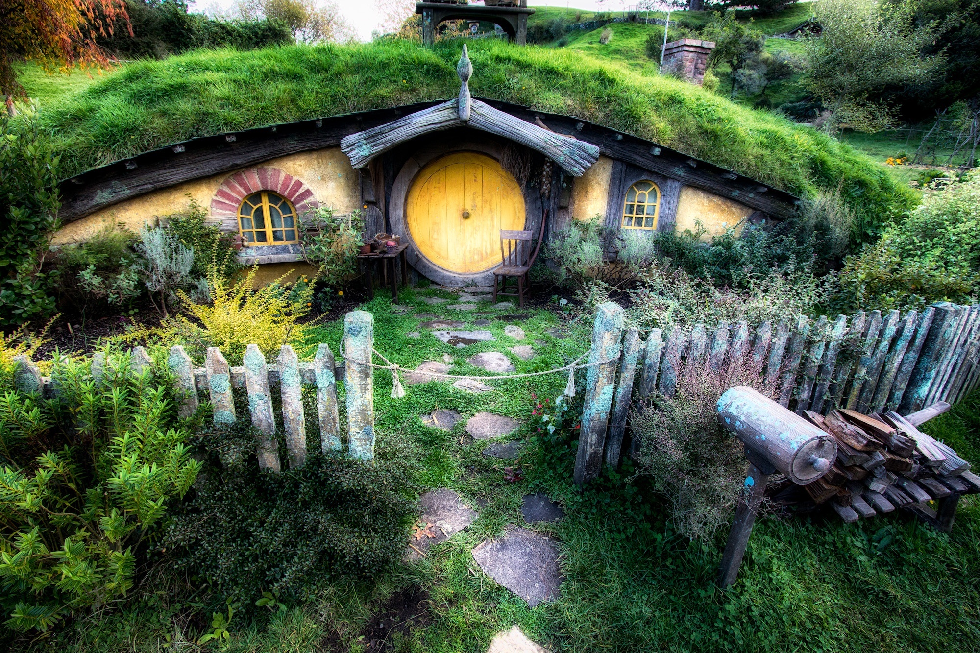 Domek, Hobbit, Ogródek, Płot