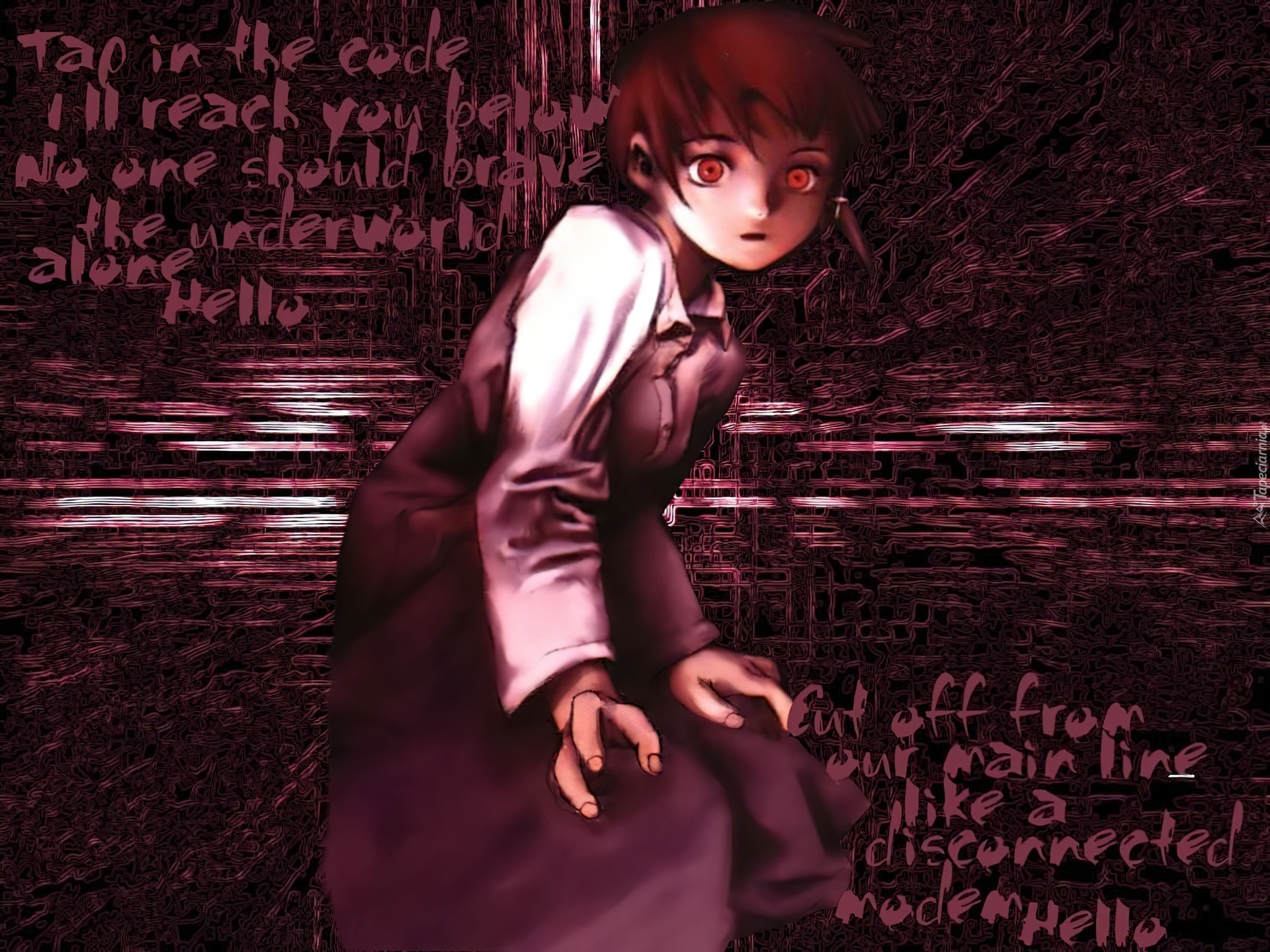 Serial Experiments Lain, czerwone oczy