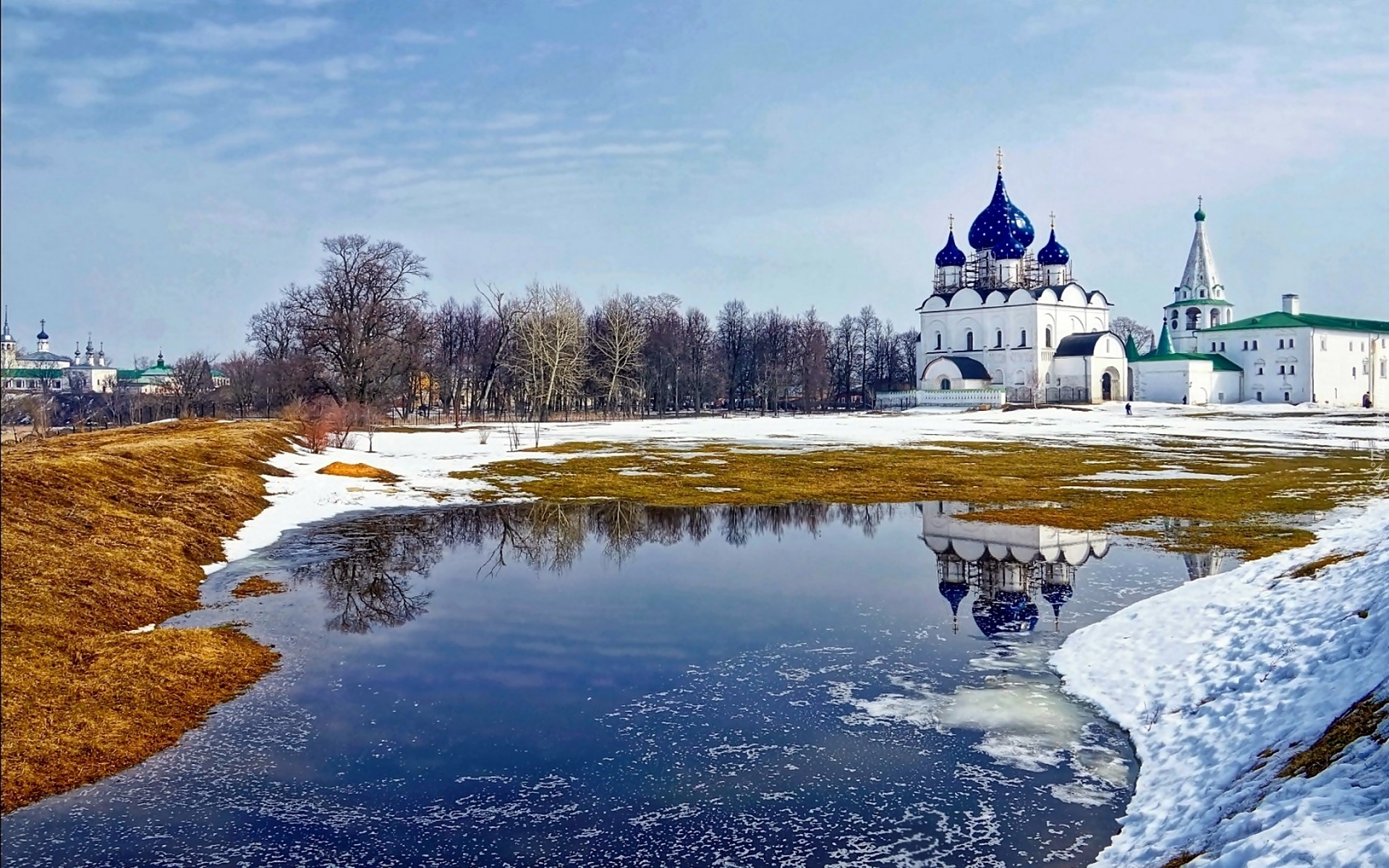 Pejzaż, Zimowy, Cerkiew