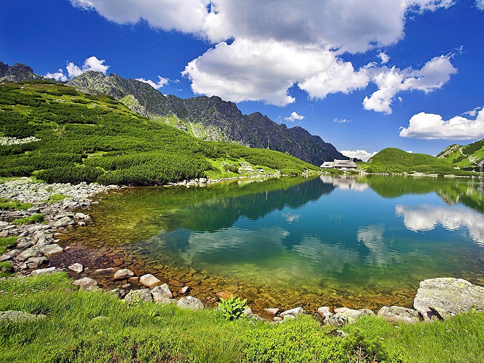 Tatry, Hale, Jezioro, Obłoki, Odbicie